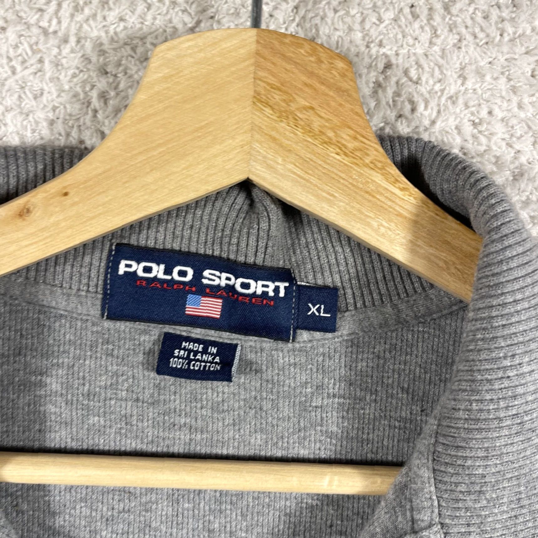 Vintage VINTAGE Polo Sport Knit Polo Shirt Mens XL Gray Striped 90s Y2K Ralph Lauren Polo Shirt Size US XL / EU 56 / 4 - 4 Thumbnail