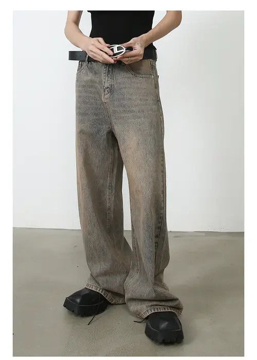 Japanese Brand × Jean American men's loose distressed oversize vintage jeans Size US 34 / EU 50 - 2 Thumbnail