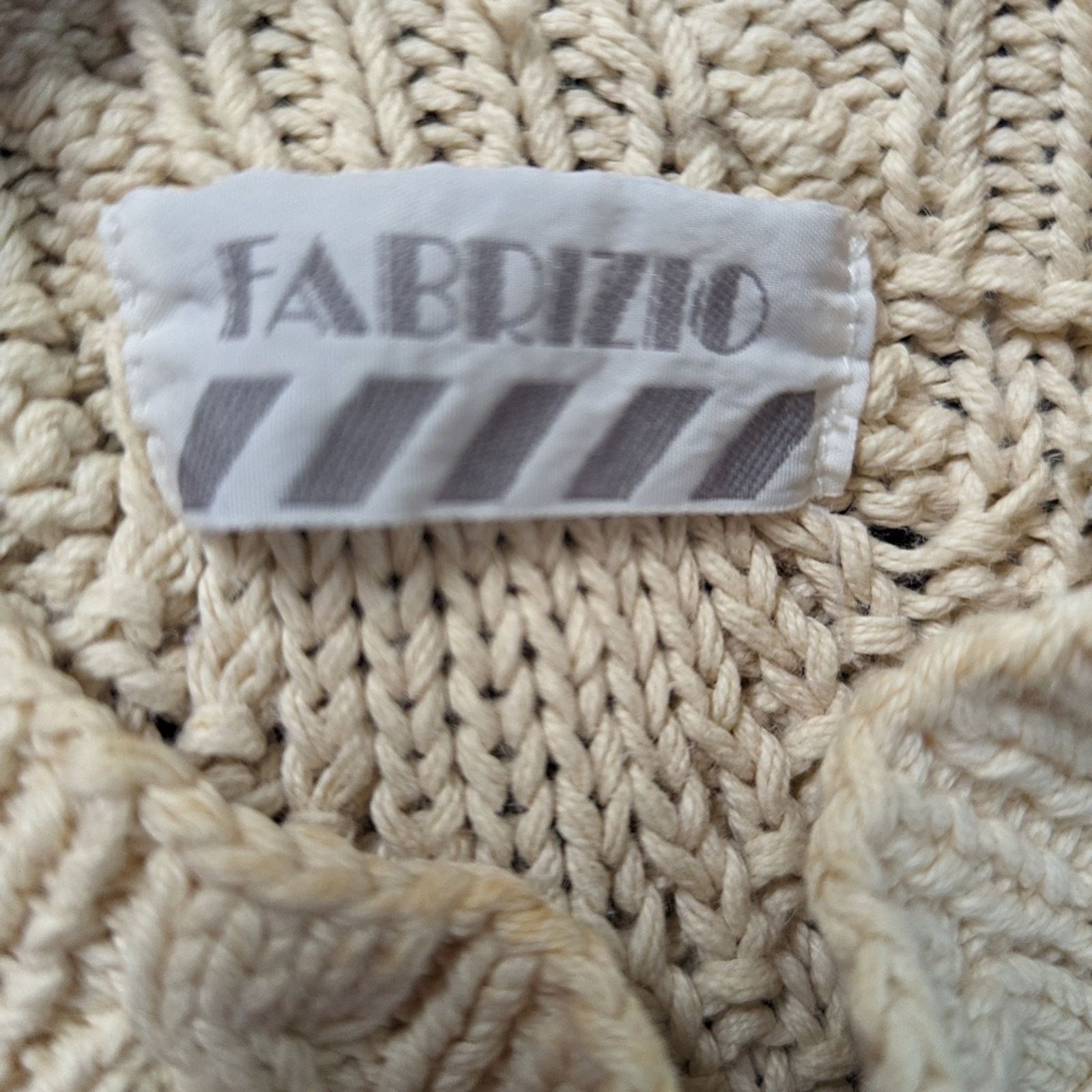 FABRIZIO DEL CARLO Vintage Fabrizio Cable Knit Sweater / Large Size L / US 10 / IT 46 - 5 Thumbnail
