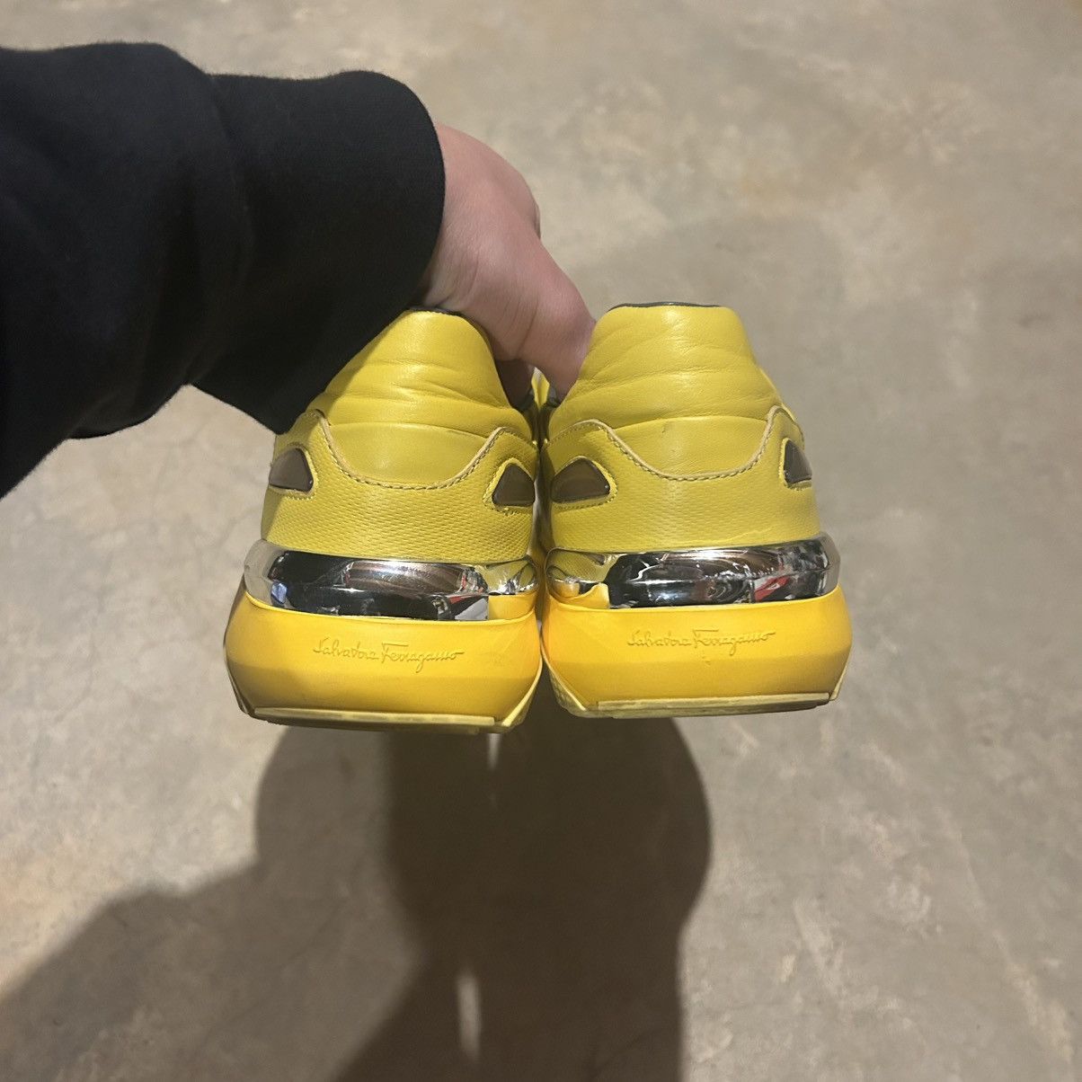 Designer × Salvatore Ferragamo Salvatore Ferragamo Yellow Leather Trainers US 8.5 Rare Size US 8.5 / EU 41-42 - 5 Thumbnail