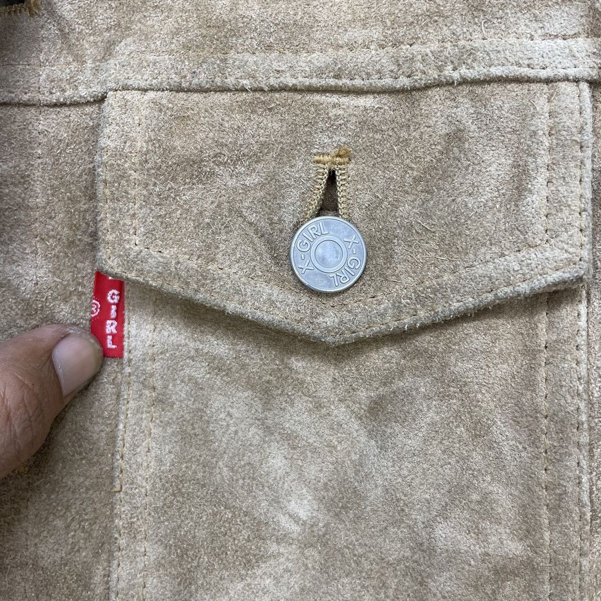 Vintage 🔥X Girl Suede Leather Jacket Size S / US 4 / IT 40 - 5 Thumbnail