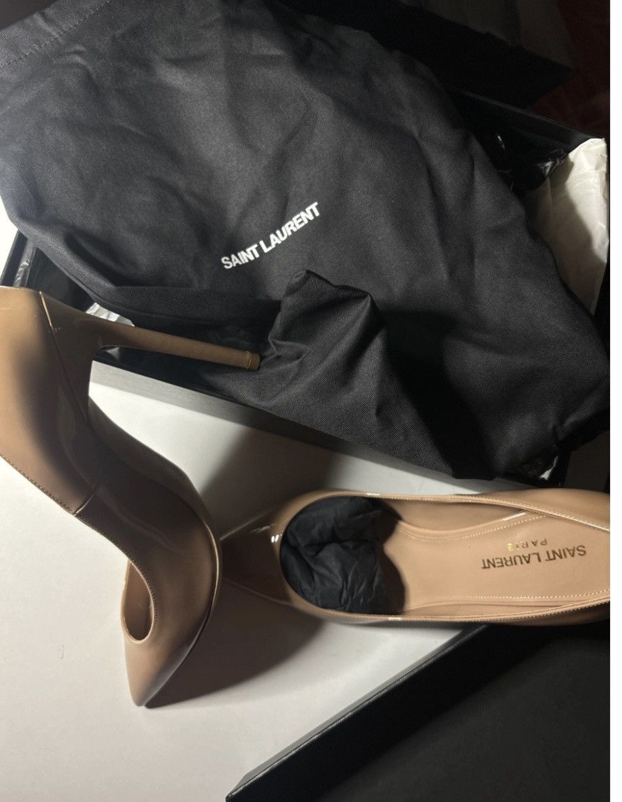 Saint Laurent Paris Anja Patent Leather Heels Size US 9.5 / IT 39.5 - 9 Thumbnail