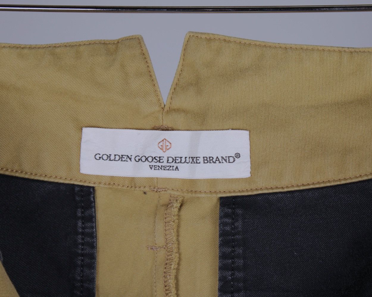 Designer × Golden Goose GOLDEN GOOSE Oversized Olive Khaki Cotton Chino Pants Size US 31 - 13 Thumbnail