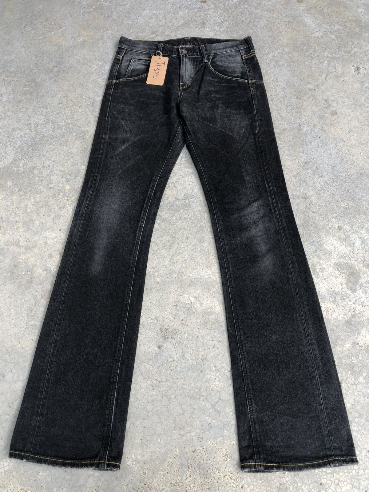 If Six Was Nine Japanese Lee Flared Jeans Bootcut Distressed Jeans Size US 31 - 1 Thumbnail