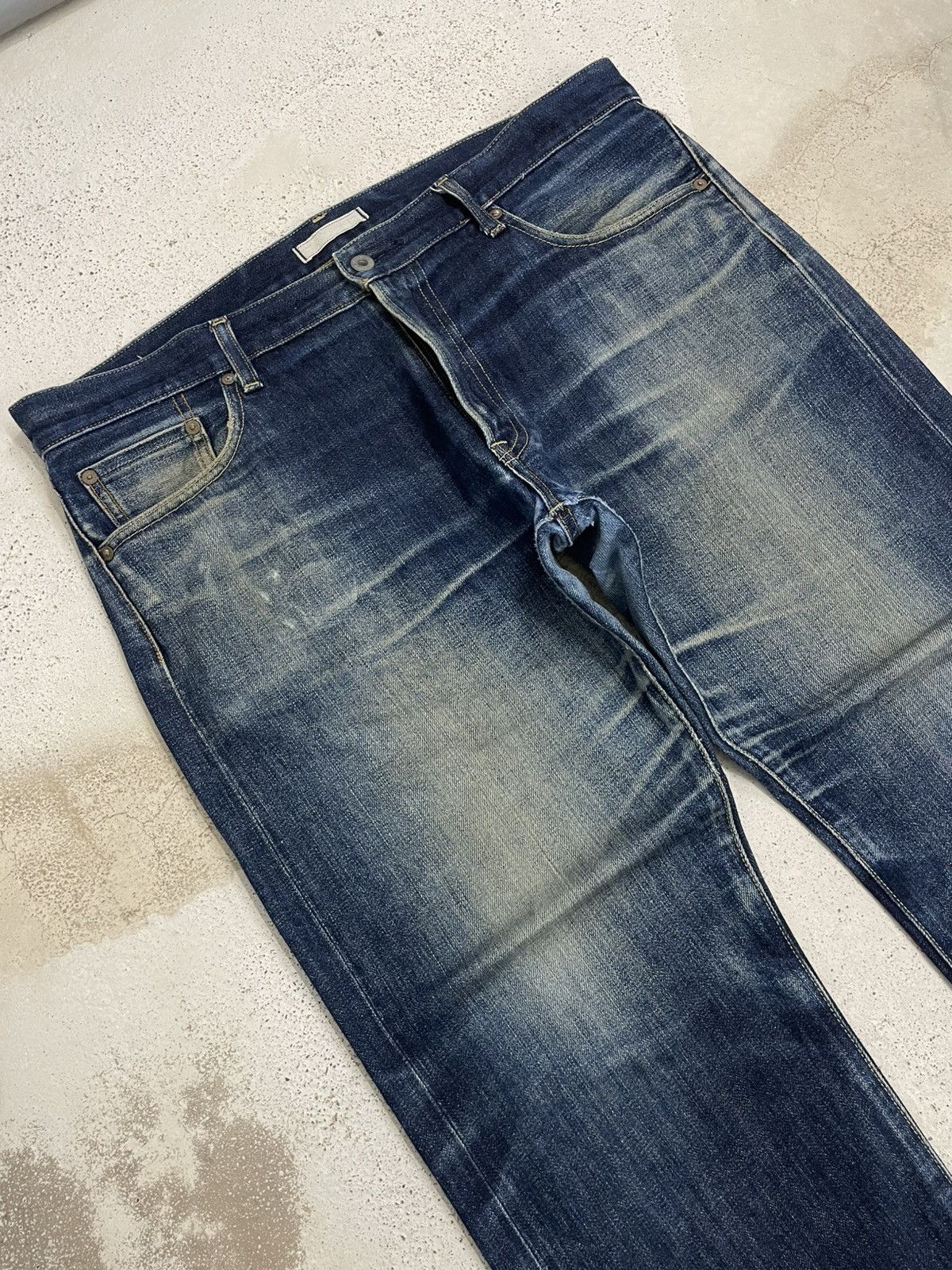 Japanese Brand Uniqlo Nigo Selvedge Mud Workaholic Denim SelfRepair Size US 37 - 4 Thumbnail