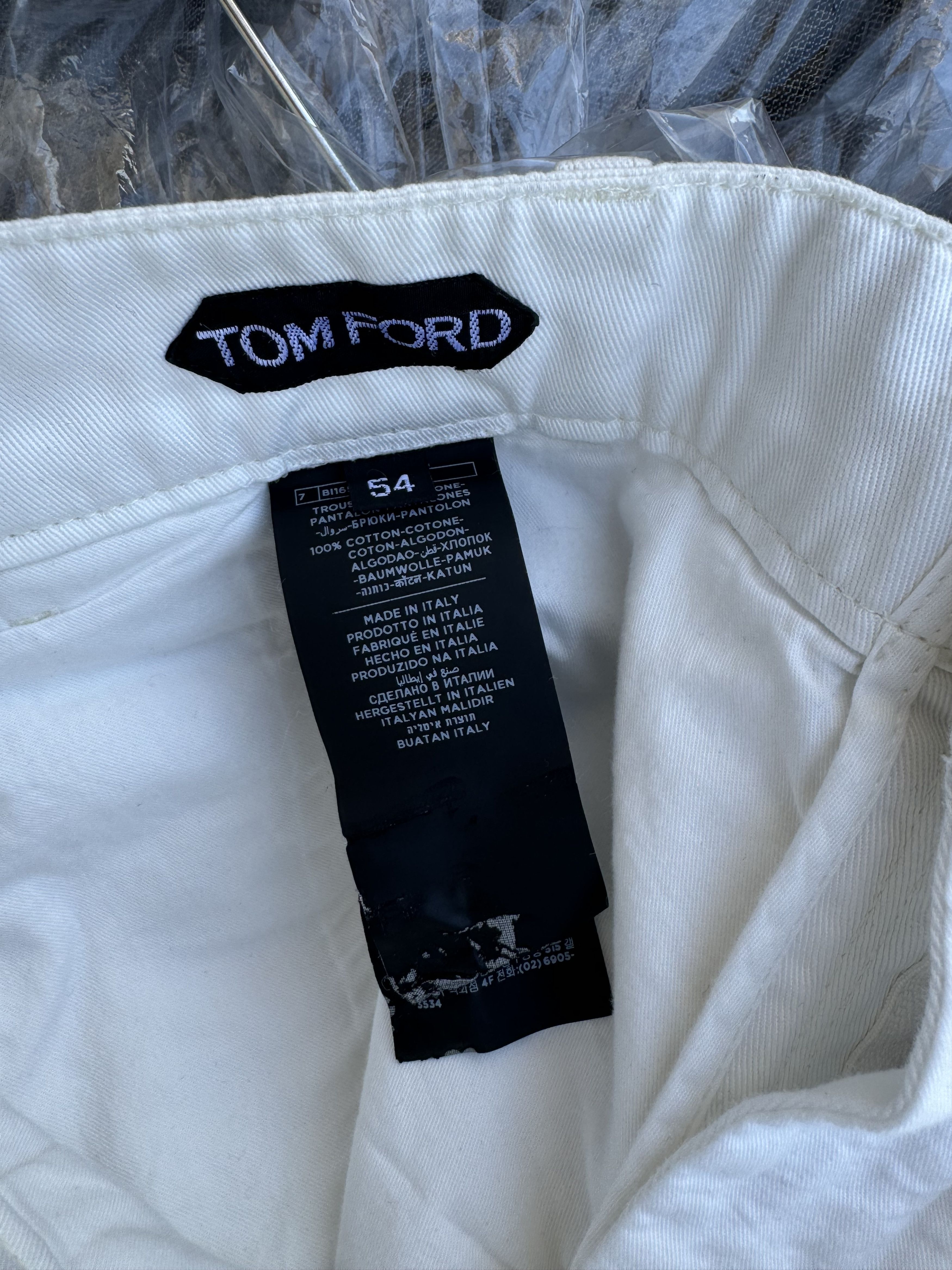 Tom Ford Tom Ford White Cotton Pants Size US 38 / EU 54 - 3 Thumbnail