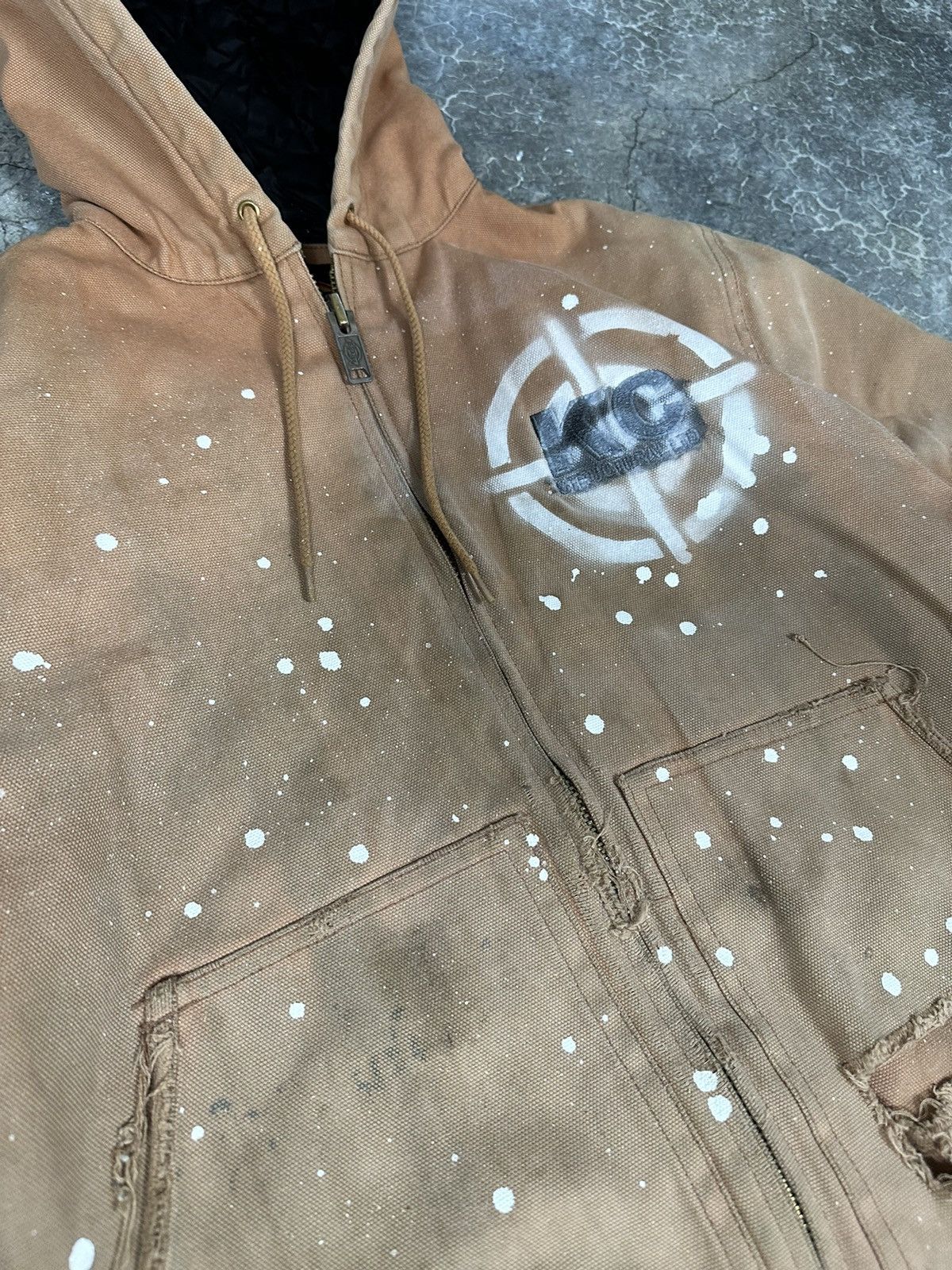 Dickies × Vintage Vintage Thrashed Hooded Dickies Paint Jacket Size US M / EU 48-50 / 2 - 5 Thumbnail