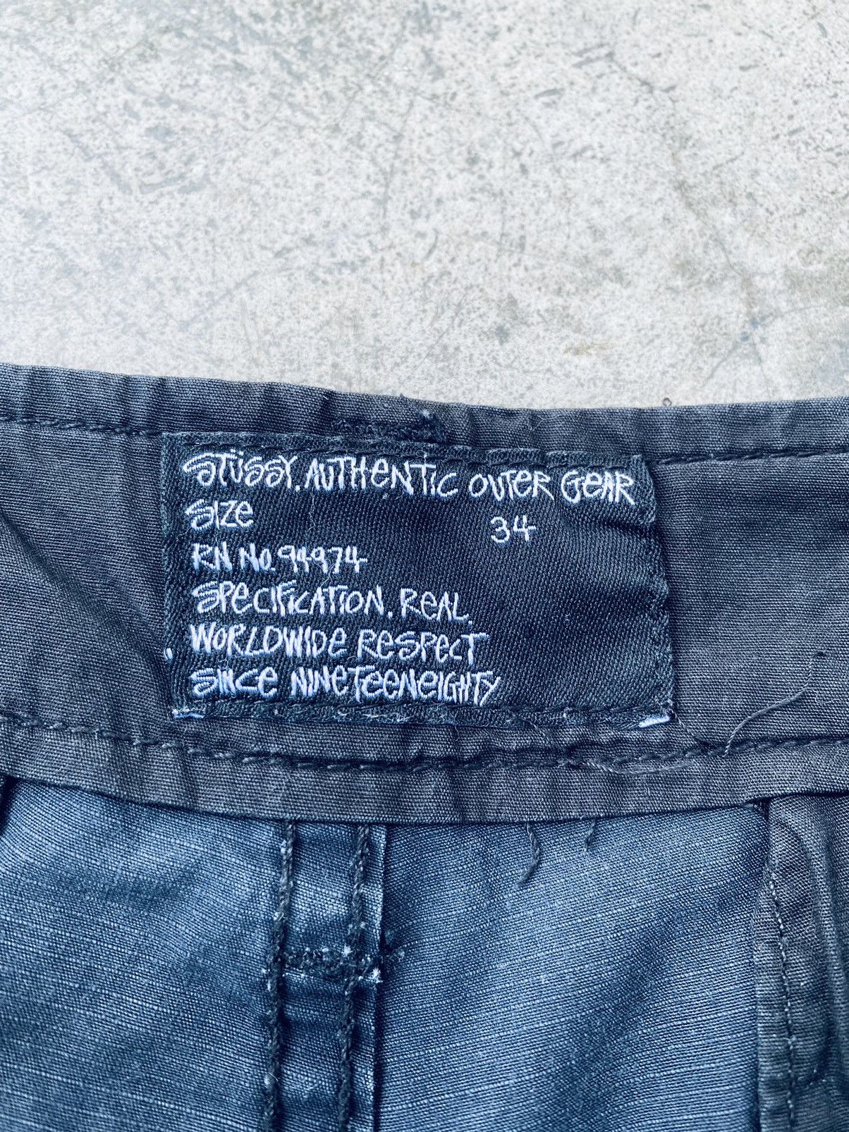 Stussy Vintage Stussy Distressed Cargo Short Pants Size US 35 - 4 Thumbnail