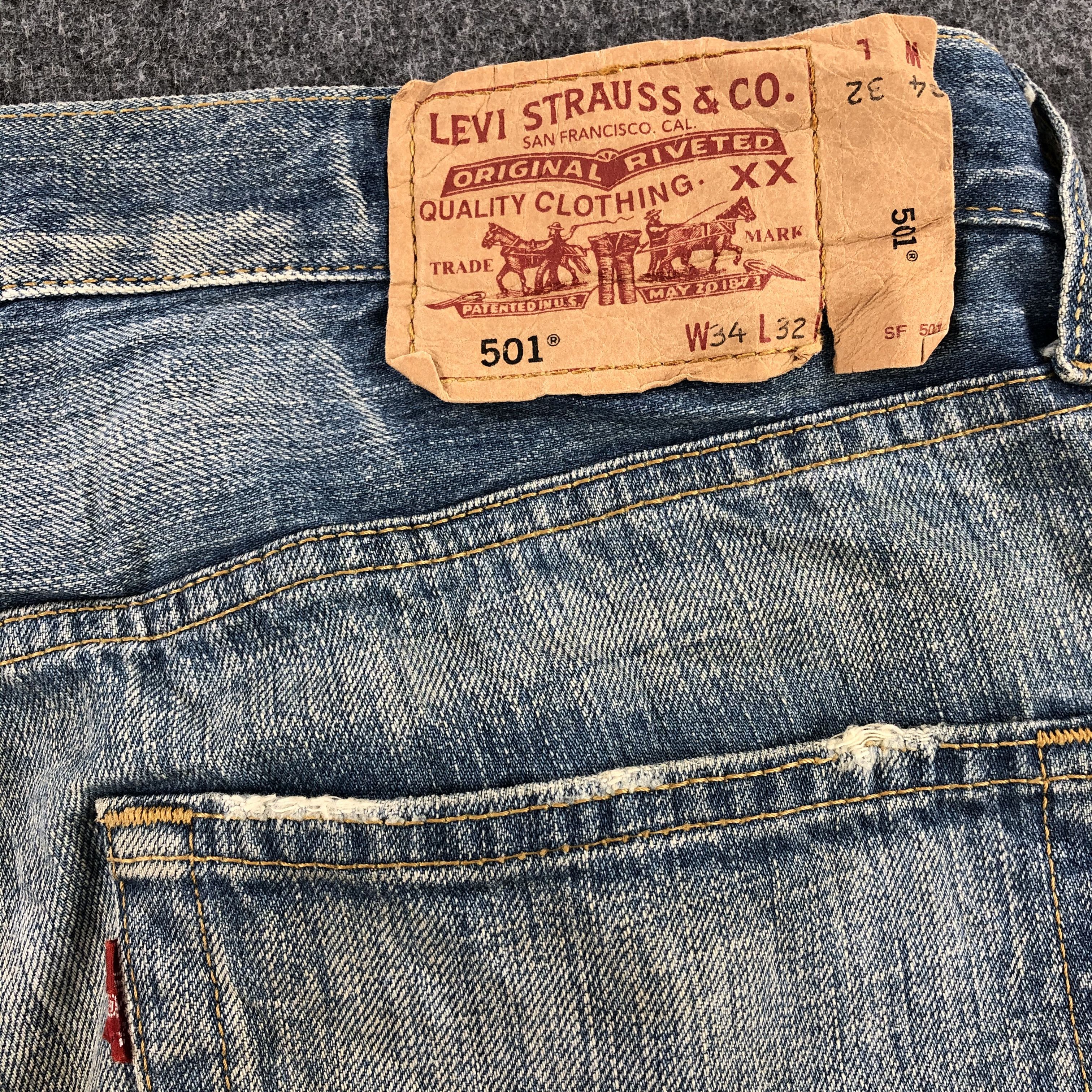Levi's Vintage 90s Light Wash Levis 501 Jeans-JM2008 Size US 36 / EU 52 - 6 Thumbnail