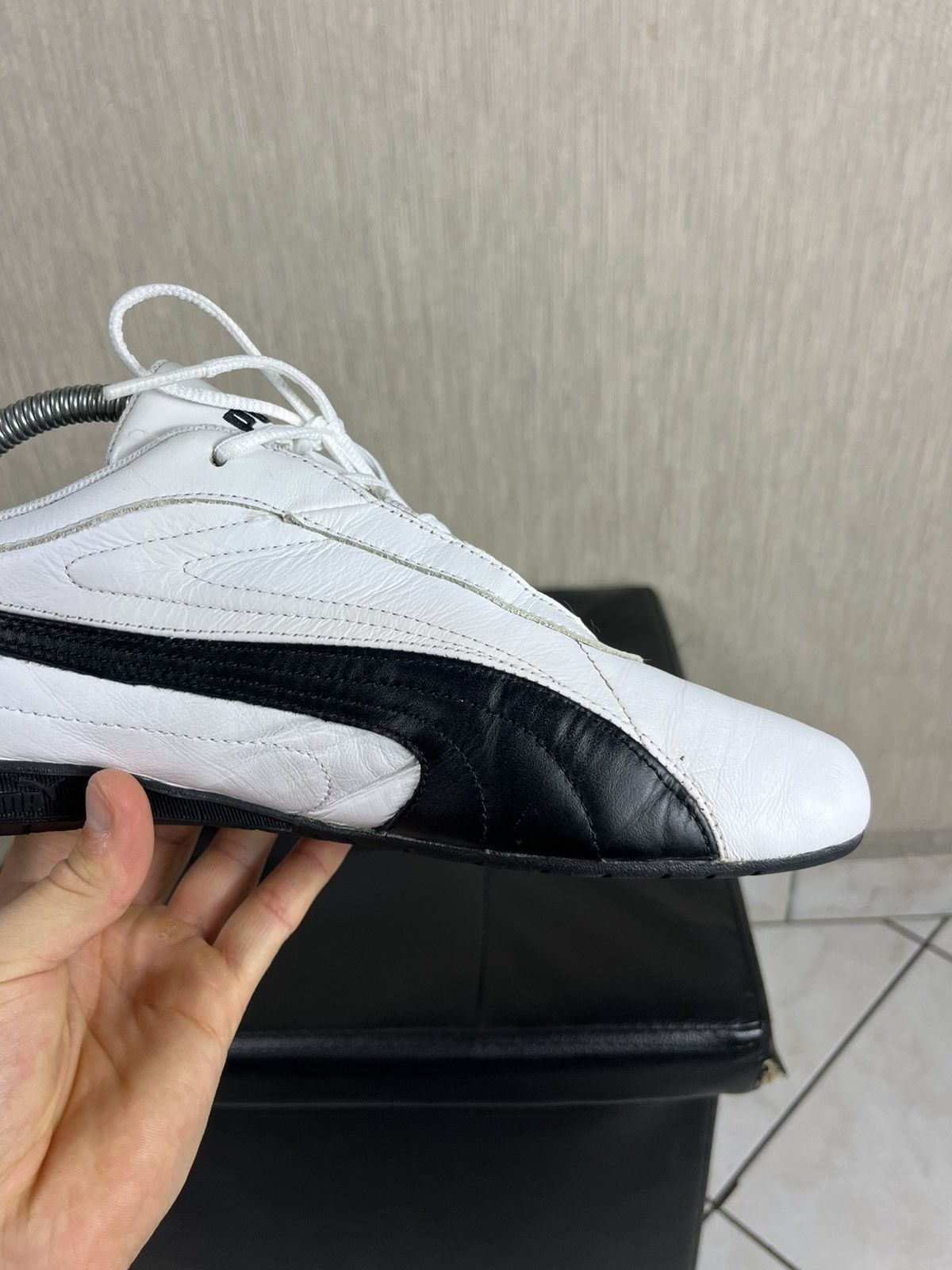 Puma × Vintage Vintage Puma leather y2k speed cat shoes low sneakers racing Size US 9.5 / EU 42-43 - 16 Thumbnail