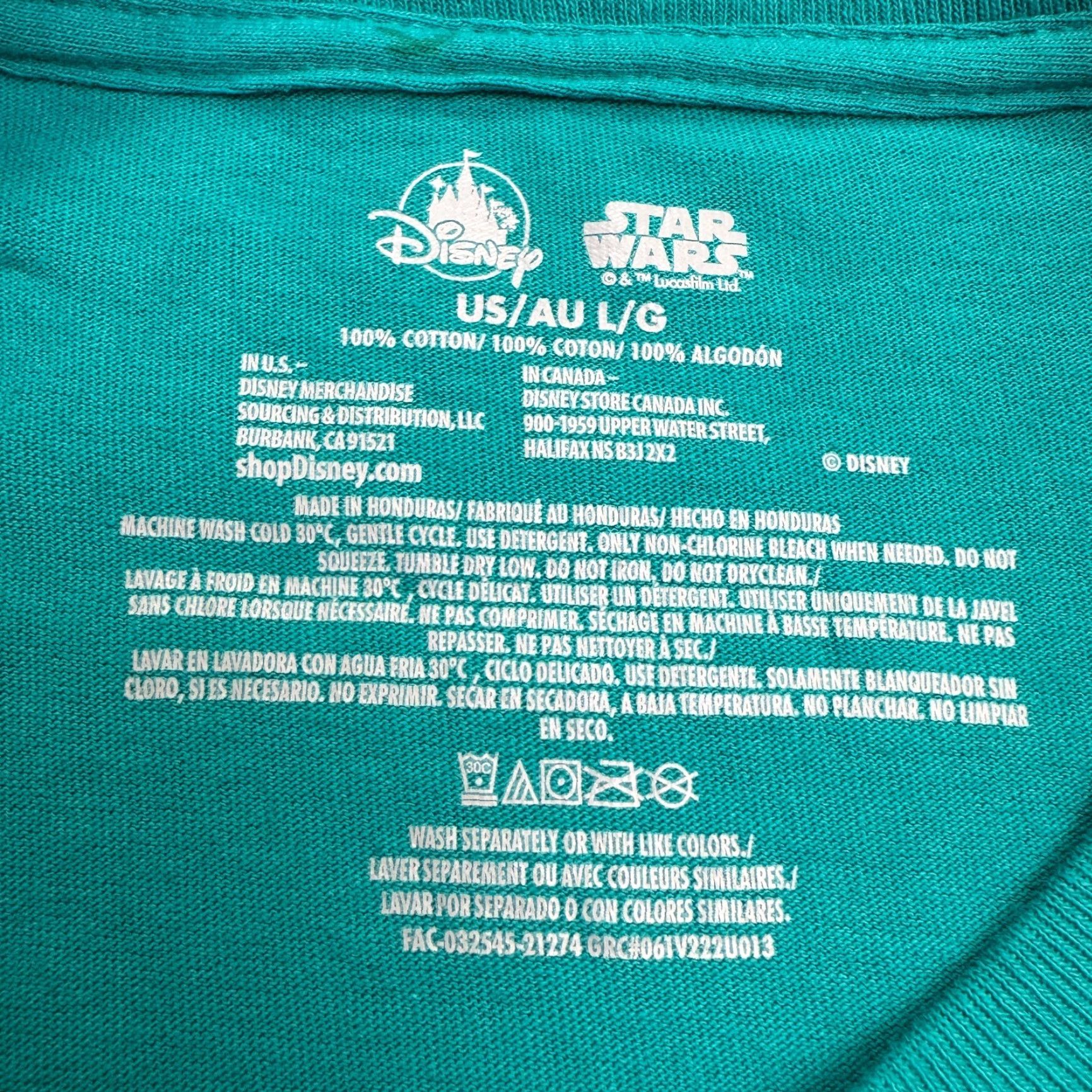 Disney Disney Star Wars Luke Skywalker Eat Creatures Crew Neck T-Shirt Men Large Green Culture Size US L / EU 52-54 / 3 - 6 Thumbnail