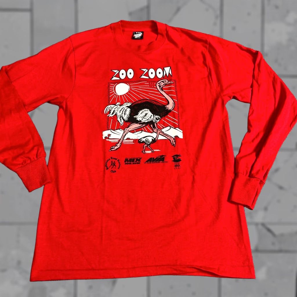 Vintage VINTAGE Baltimore Zoo T-shirt M Red Long Sleeve Road Runners Club Screen Stars Unisex Adults Baseball? Size US M / EU 48-50 / 2 - 1 Thumbnail