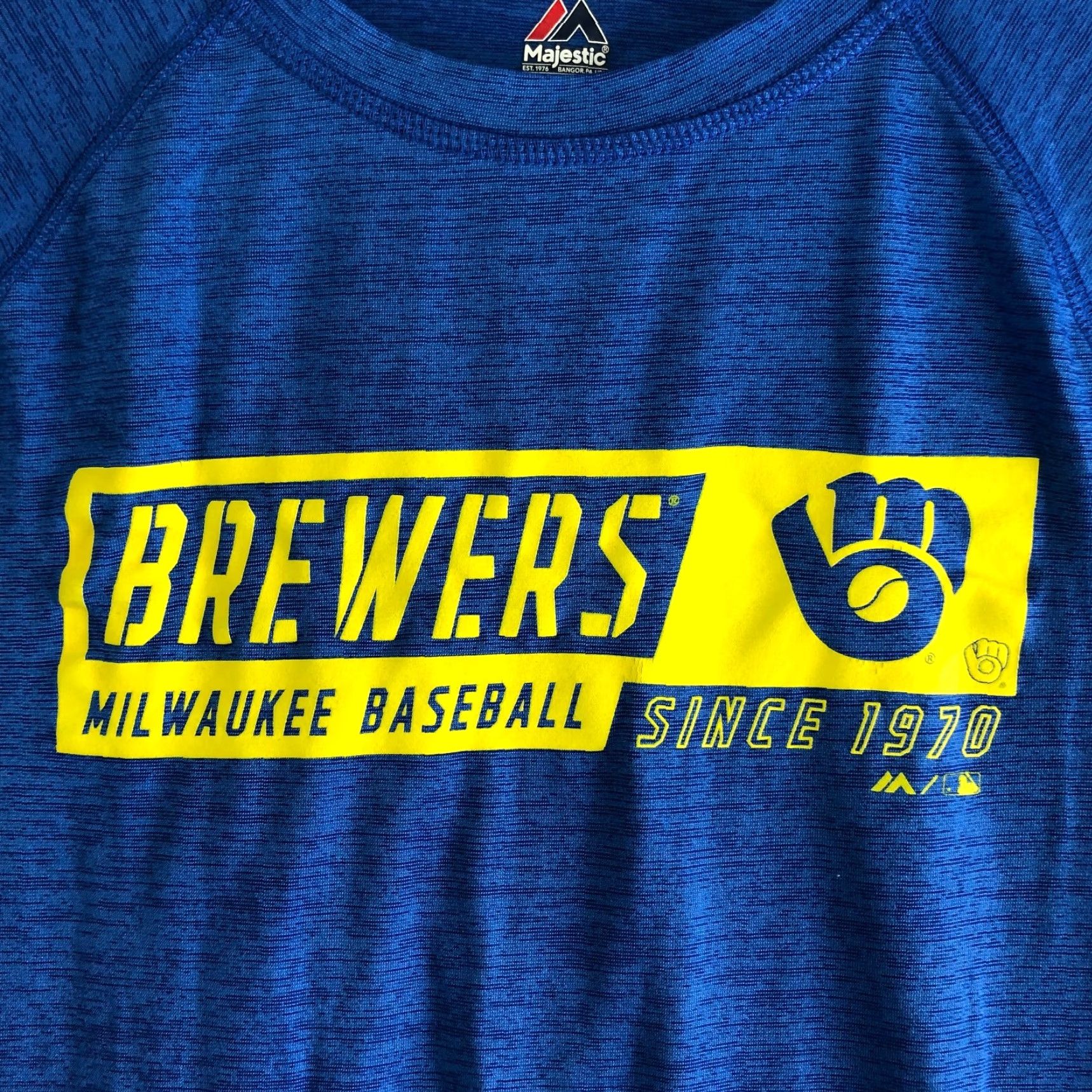 Vintage Majestic Milwaukee Brewers Mens Size Small Blue Crew Neck Short Sleeve T Shirt Size US S / EU 44-46 / 1 - 2 Thumbnail
