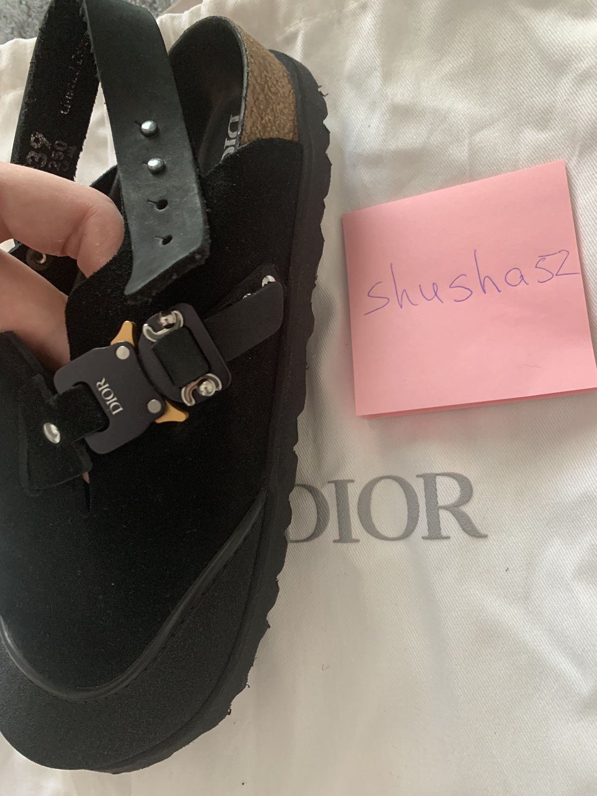 Birkenstock × Dior Dior by Birkenstock Tokio Mule Black Size US 9 / IT 39 - 10 Thumbnail