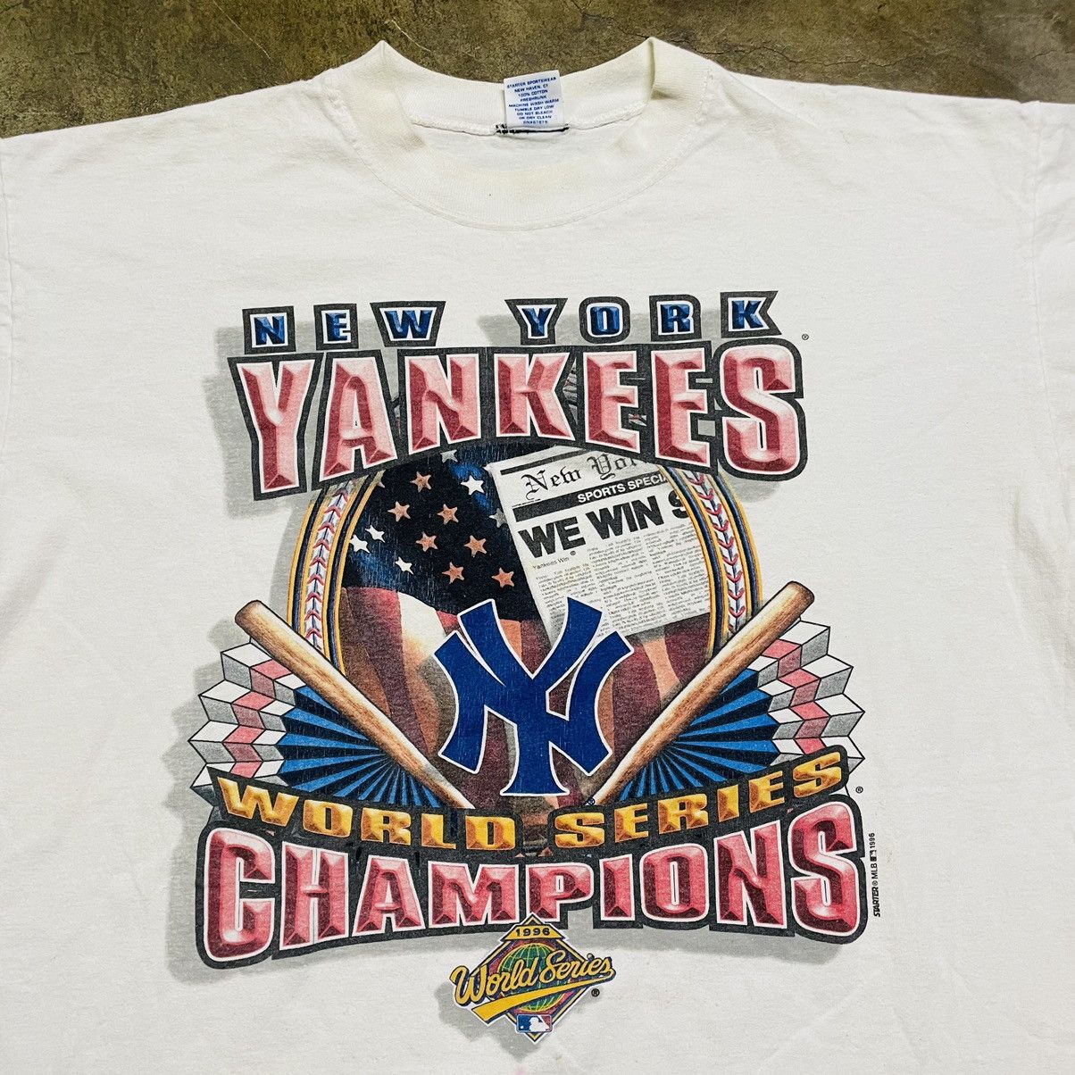 Vintage 90s Starter NY Yankees World Series T-Shirt