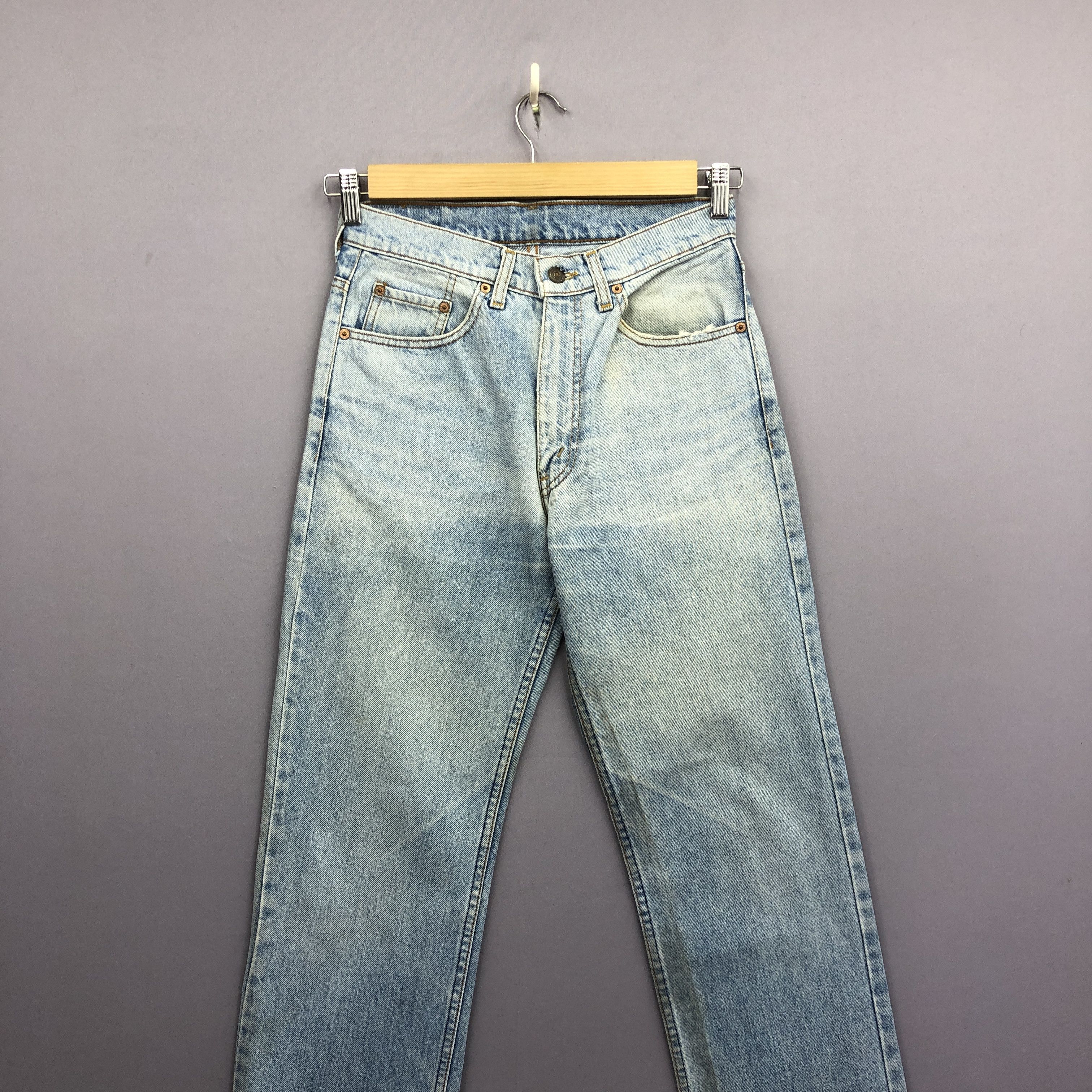 Levi's 90s Dirty Levis 515 Faded Stone Wash Jeans Light Wash Denim Size 28" / US 6 / IT 42 - 3 Thumbnail