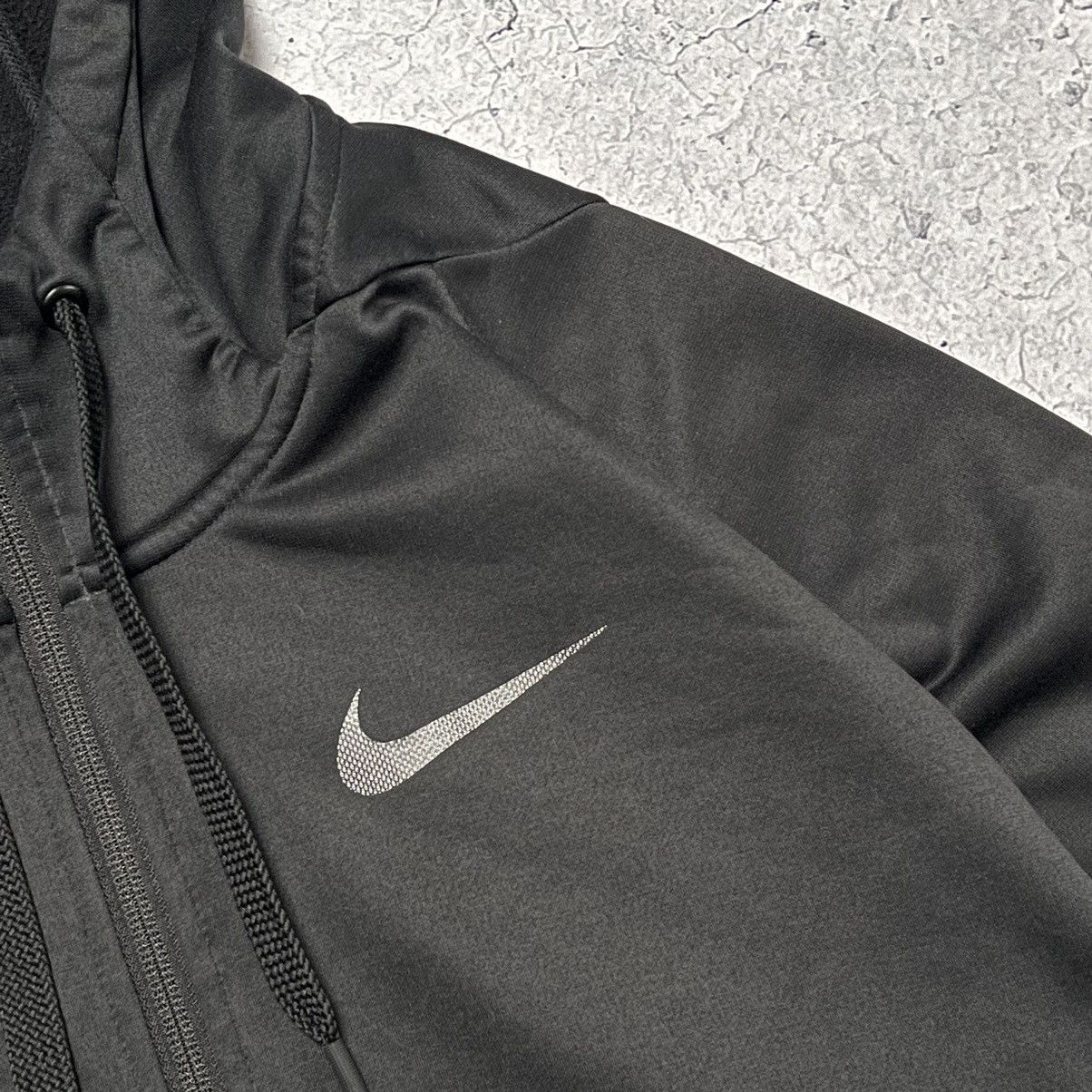 Nike × Vintage Nike Vintage Dri Fit Zip Ninja Hoodie Oversized Drill Swoosh Size US L / EU 52-54 / 3 - 5 Thumbnail