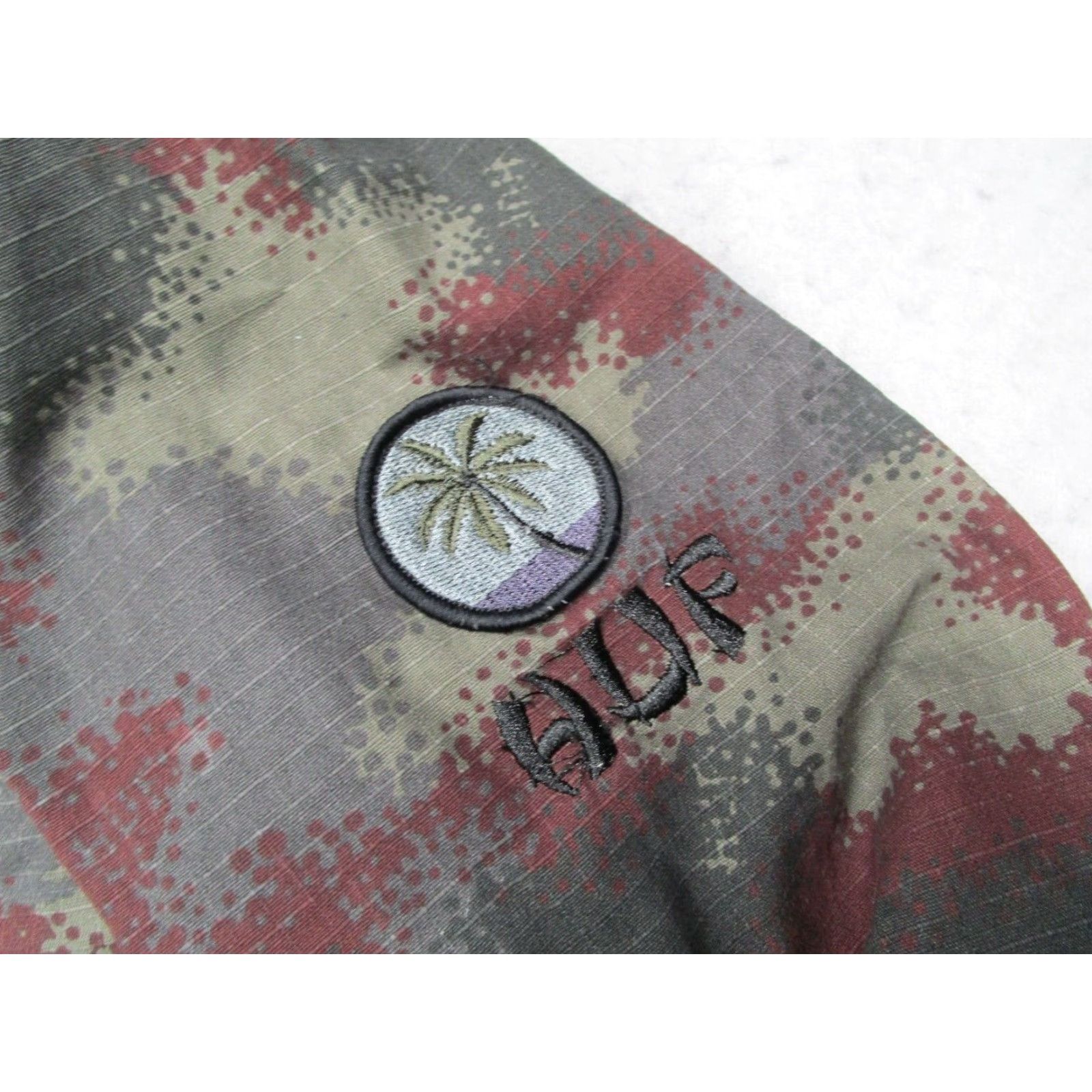 Huf HUF Shirt Mens M Green Camouflage Button-Up Woven Military Casual Workwear 100% Cotton Long Sleeve Logo Pockets Vintage No Size US M / EU 48-50 / 2 - 3 Thumbnail