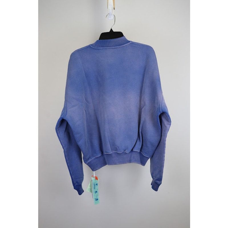 Off-White o1rshd1 Wave Off Boxy Crewneck in Purple/White Size US S / EU 44-46 / 1 - 8 Thumbnail