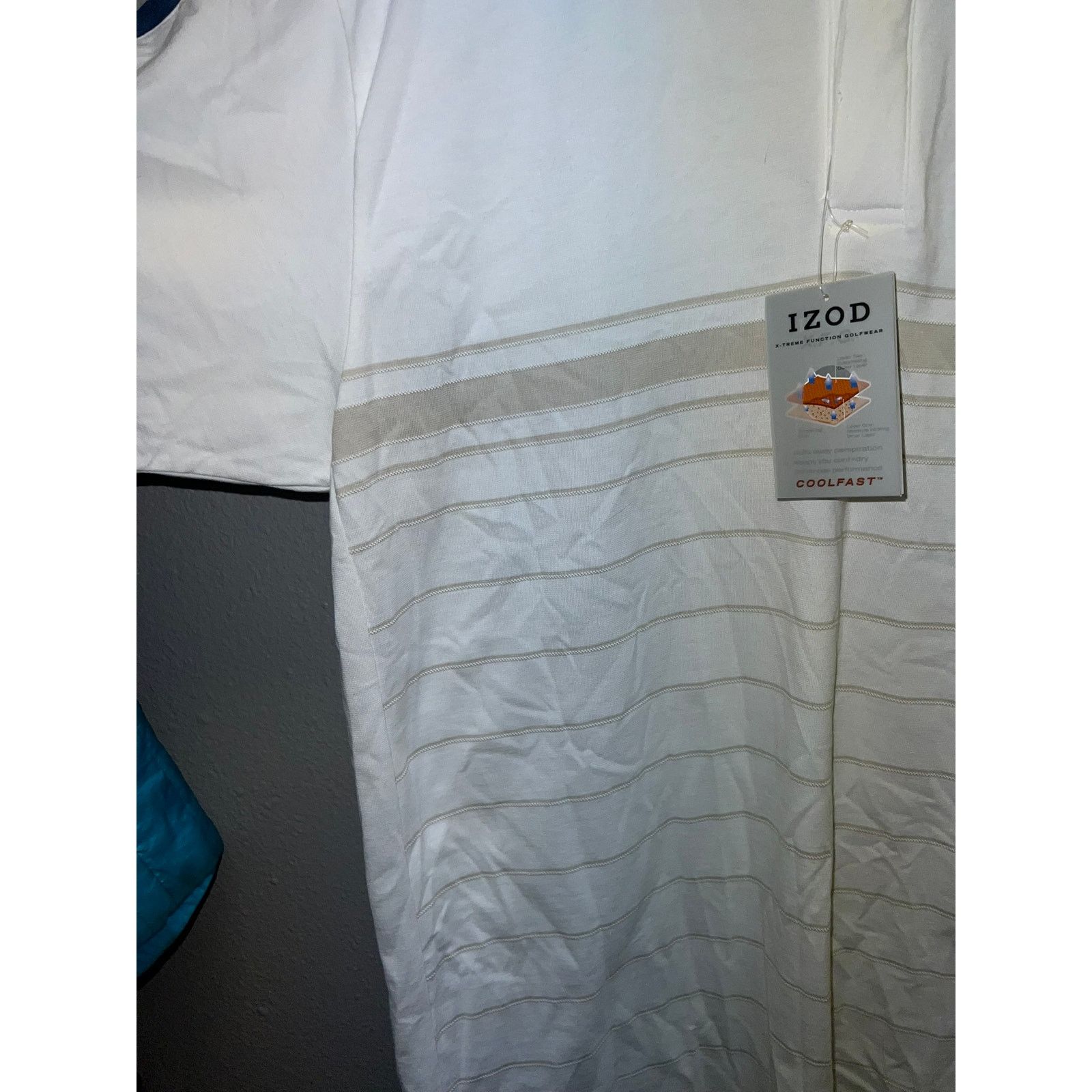 Izod Izod XFG Polo Shirt Xtreme Function Golfwear White XL NWT Size US XL / EU 56 / 4 - 4 Thumbnail