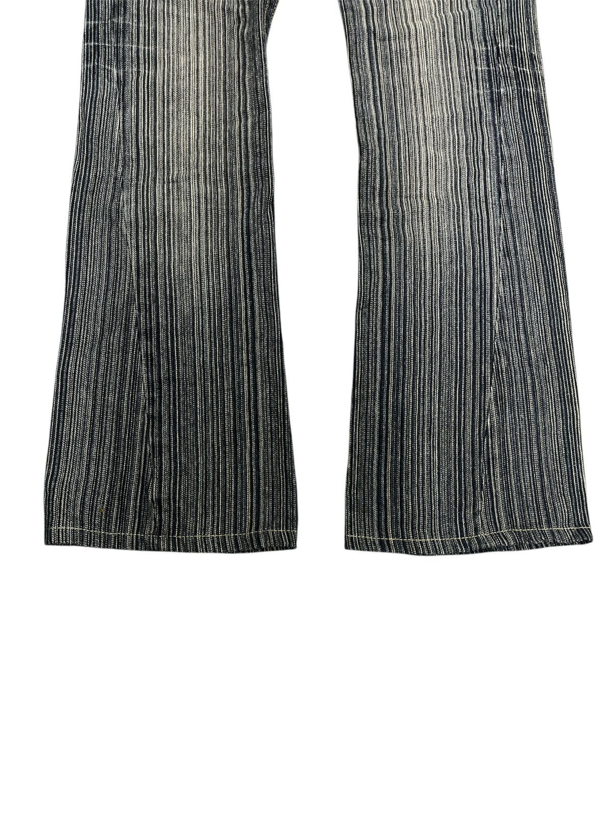 Hysteric Glamour FLARED🔥IKCA STRIPE DISTRESSED DENIM PANT Size US 29 - 4 Thumbnail