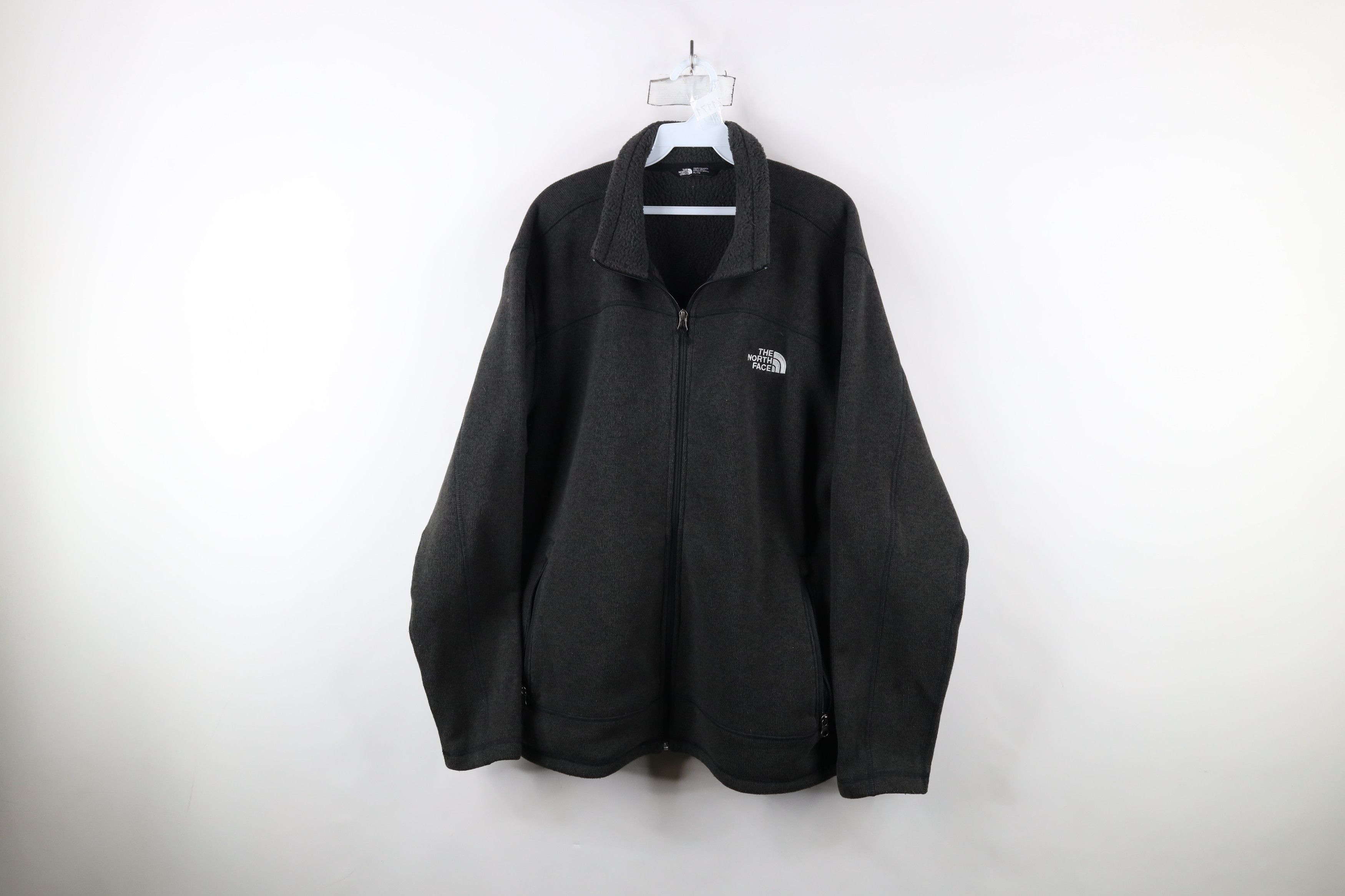 The North Face × Vintage Vintage The North Face Full Zip Fleece Sweater Jacket Gray Size US XL / EU 56 / 4 - 1 Thumbnail