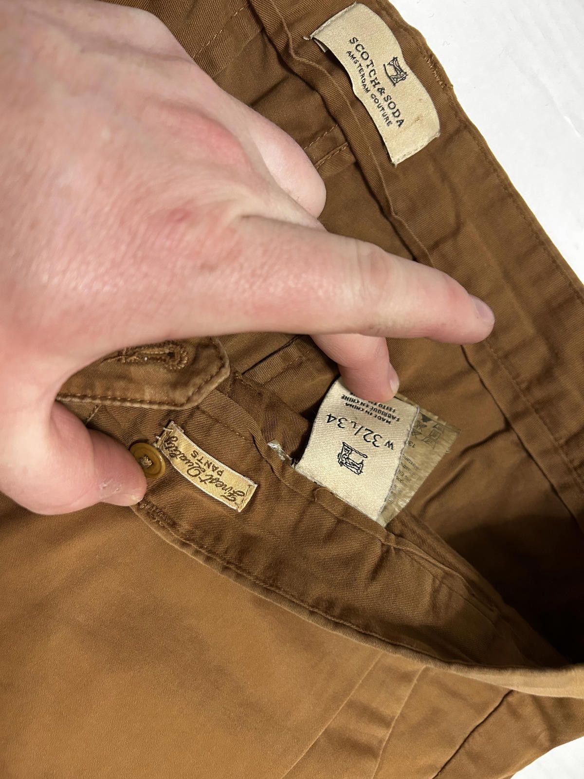 Scotch & Soda Scotch & Soda Bowie Slim Fit Chino Pants 32x34 Brown Stretch Size US 32 / EU 48 - 2 Thumbnail
