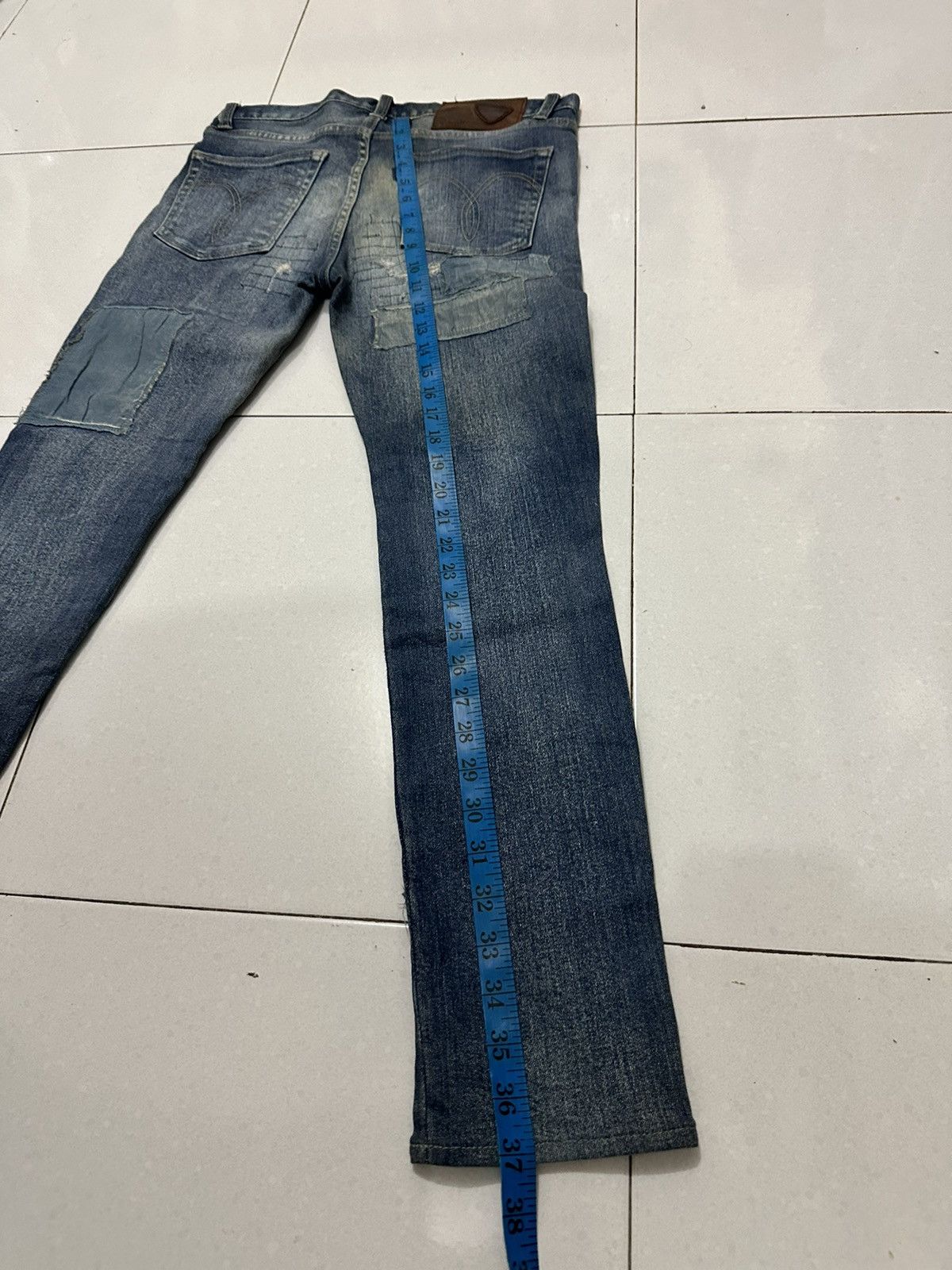 Vintage VTG 🇯🇵 GLAMP Skinny Patchwork Distress Denim Size 1 Size US 30 / EU 46 - 13 Thumbnail