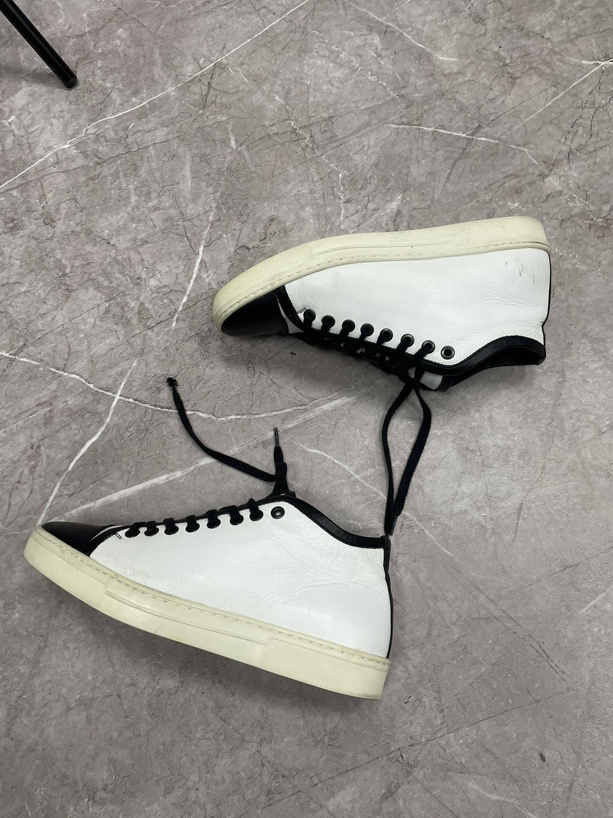 Designer × Japanese Brand × Neil Barrett LEATHER 2000s HIGH LEATHER SNEAKERS Neill Barrett Size US 8 / EU 41 - 2 Thumbnail