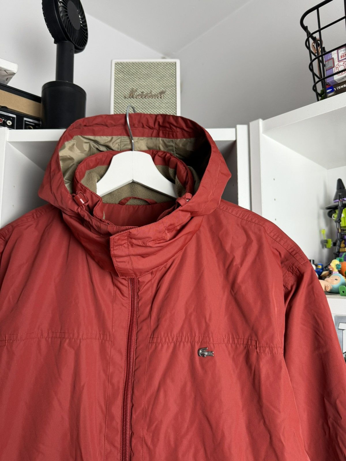 Designer × Lacoste × Vintage Vintage 90s Lacoste fleece lined winter raincoat jacket XL Size US XL / EU 56 / 4 - 4 Thumbnail