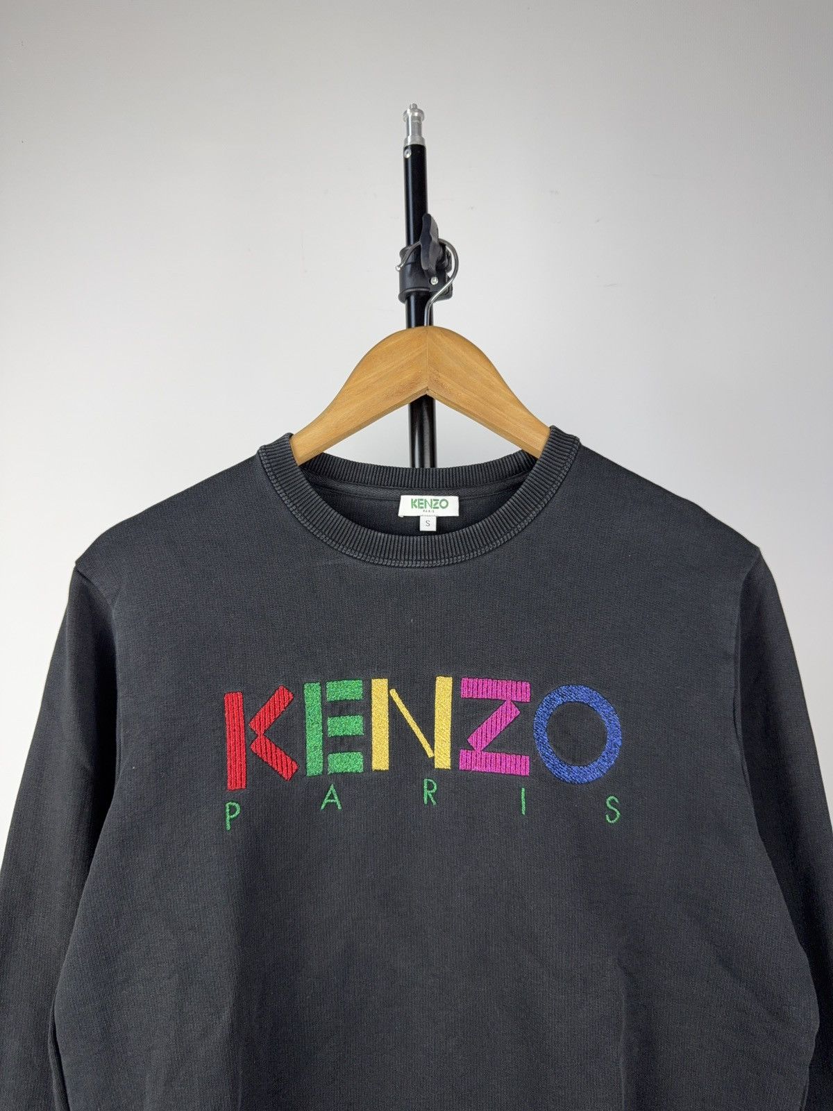 Kenzo Vintage 00s Faded Kenzo Big Logo Luxury Designer sweatshirt Size US S / EU 44-46 / 1 - 2 Thumbnail