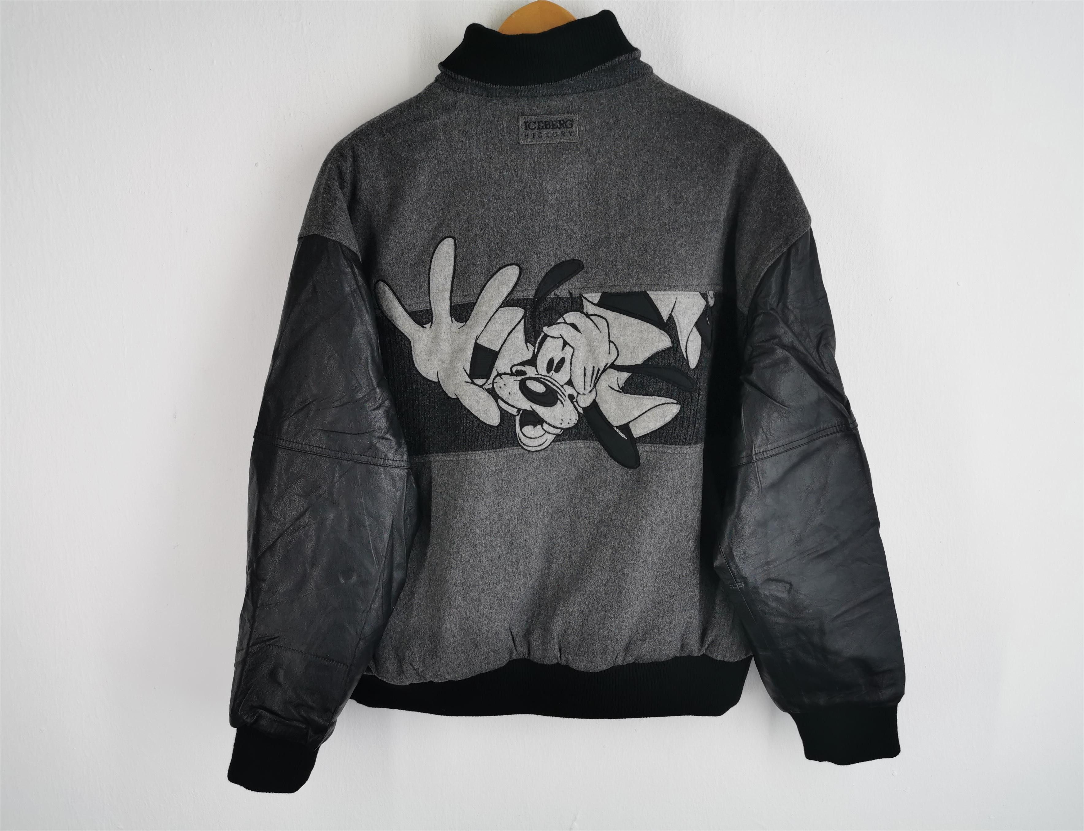 Iceberg Vintage 90's Iceberg Gilmar Goofy NOS Wool Leather Jacket Size US L / EU 52-54 / 3 - 3 Thumbnail