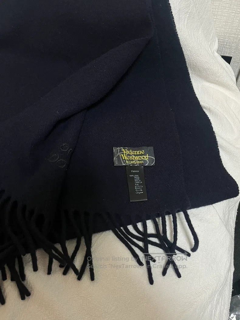 Vivienne Westwood Vivienne Westwood size 170*31cm Dark Blue Scarf Size ONE SIZE - 2 Thumbnail