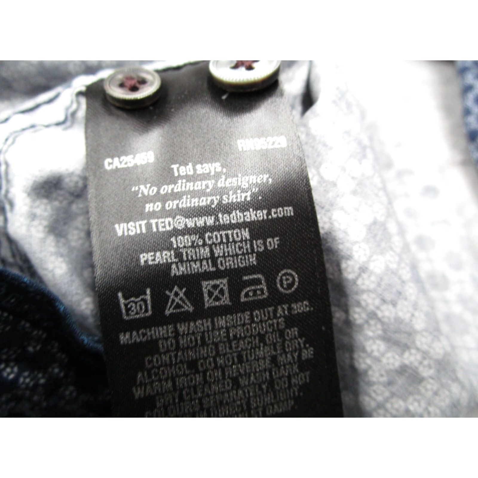 Ted Baker Ted Baker Button-Up Shirt Mens Large Blue Long Sleeve Geometric Casual Classic Size US L / EU 52-54 / 3 - 6 Thumbnail