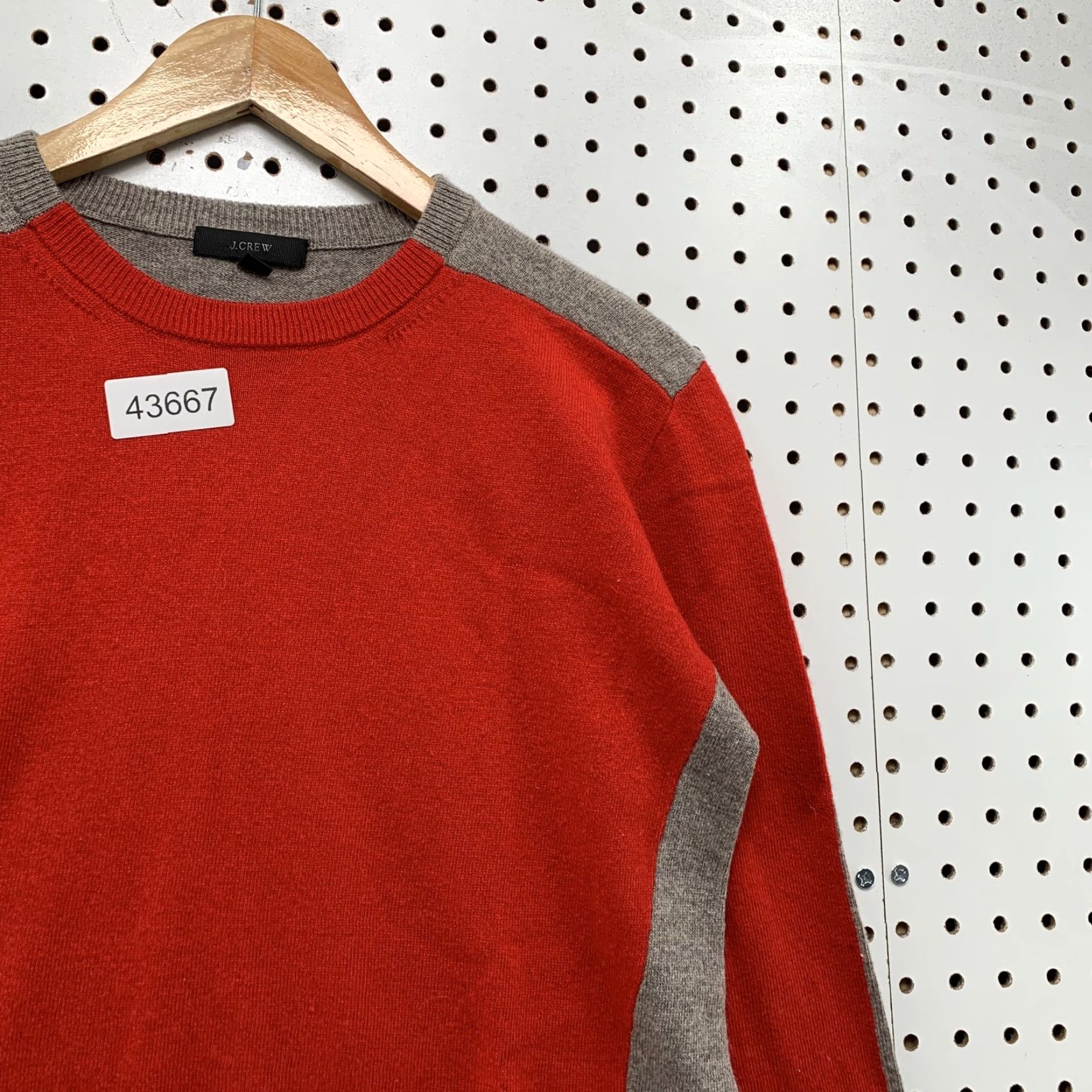 J.Crew J.CREW Wool Blend Colorblock Sweater Womens XS Red Gray Long Sleeve Size XS / US 0-2 / IT 36-38 - 5 Thumbnail