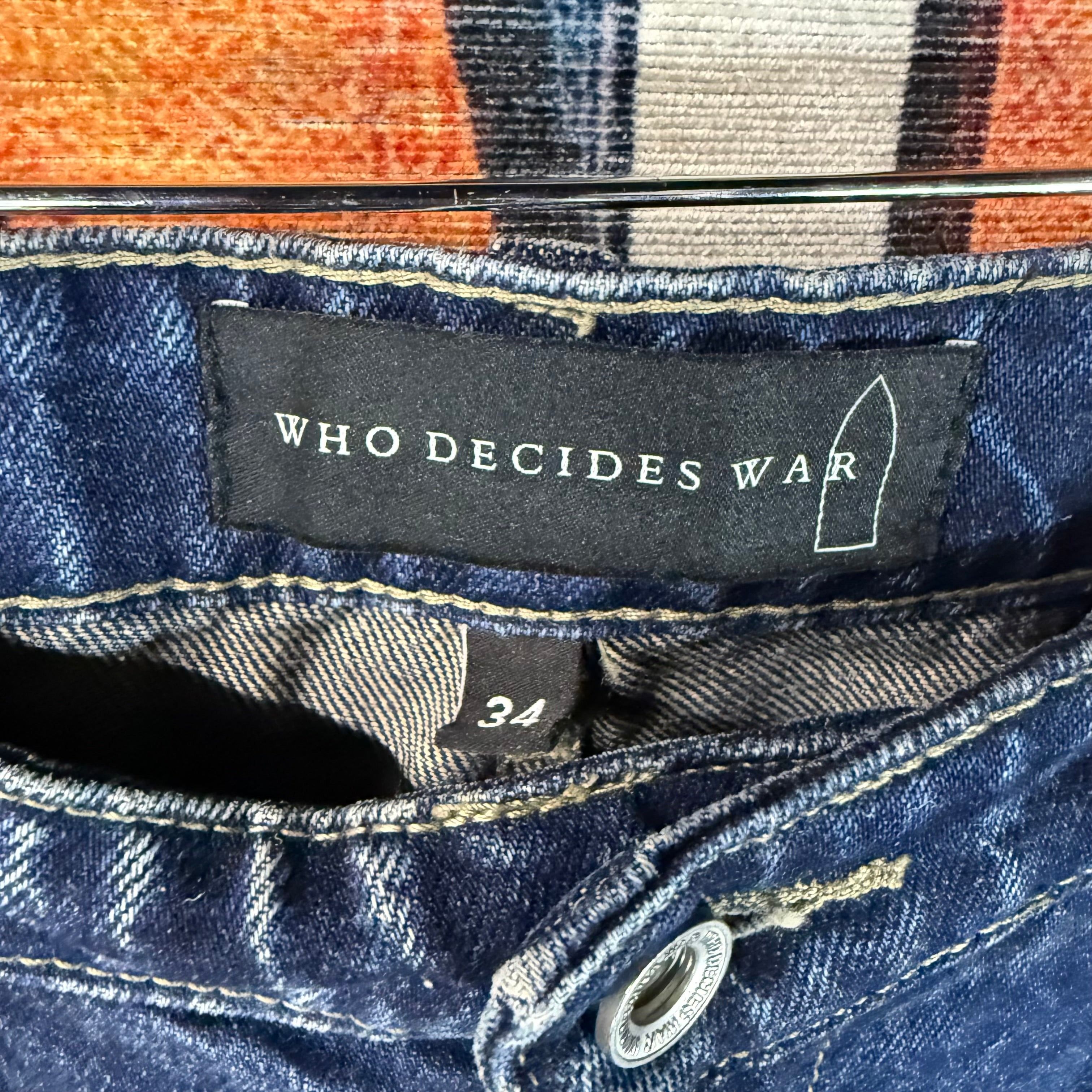 Who Decides War Who Decides War Scripture Denim Jeans Size 34 Size US 34 / EU 50 - 4 Thumbnail