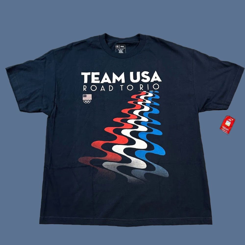 Vintage USA Olympic Team Shirt Mens 2XL Blue Road To Rio 2016 Apparel Deadstock 90s Retro Classic USA Shirt Mens 2XL Blue Road To Rio 2016 Apparel Deadstock Size US XXL / EU 58 / 5 - 1 Thumbnail