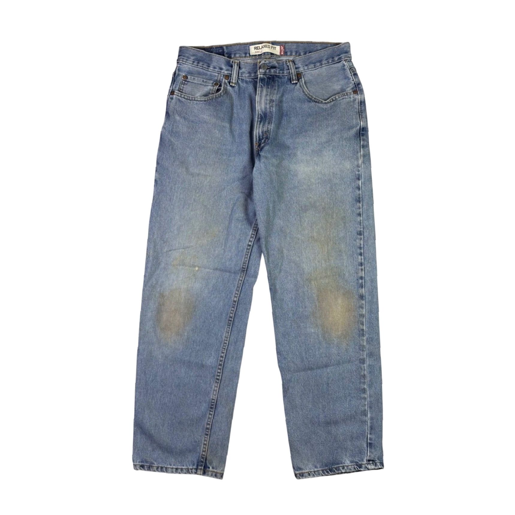 Levi's VINTAGE Levi's 550 Relaxed Fit Tapered Leg Jeans Mens 32x30 Blue Denim Medium Wash 90s, Distressed, 5-Pocket, Zip Button Closure, Denim Jeans Mens Size US 32 / EU 48 - 2 Thumbnail