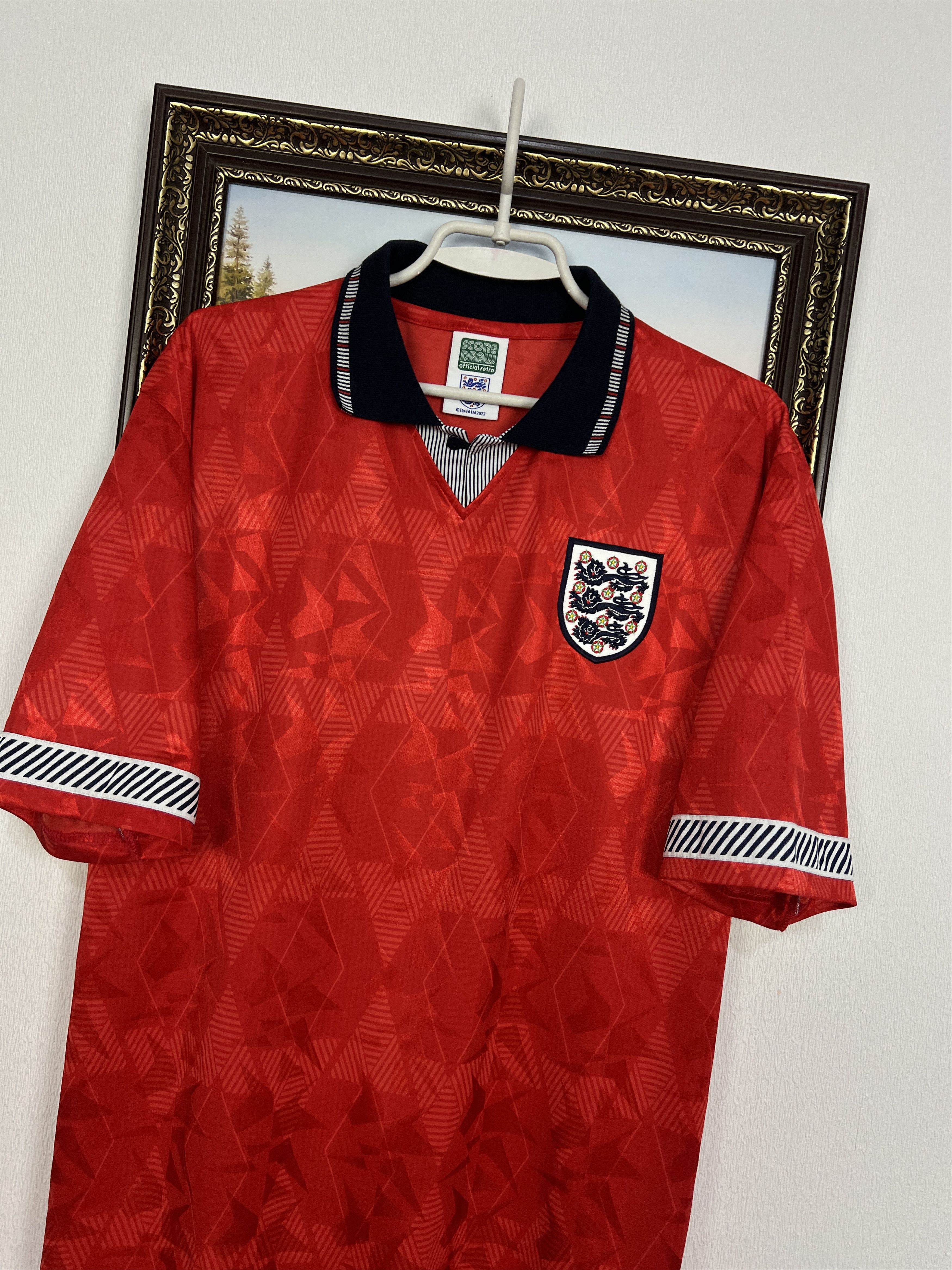 Vintage England Retro Replicas football shirt Soccer Jersey Trikot Size US L / EU 52-54 / 3 - 3 Thumbnail
