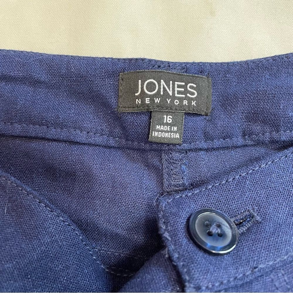 Jones New York NWT New $90 Jones New York Blue Lexington High Rise Linen B Size 38" / US 16 / IT 52 - 3 Thumbnail