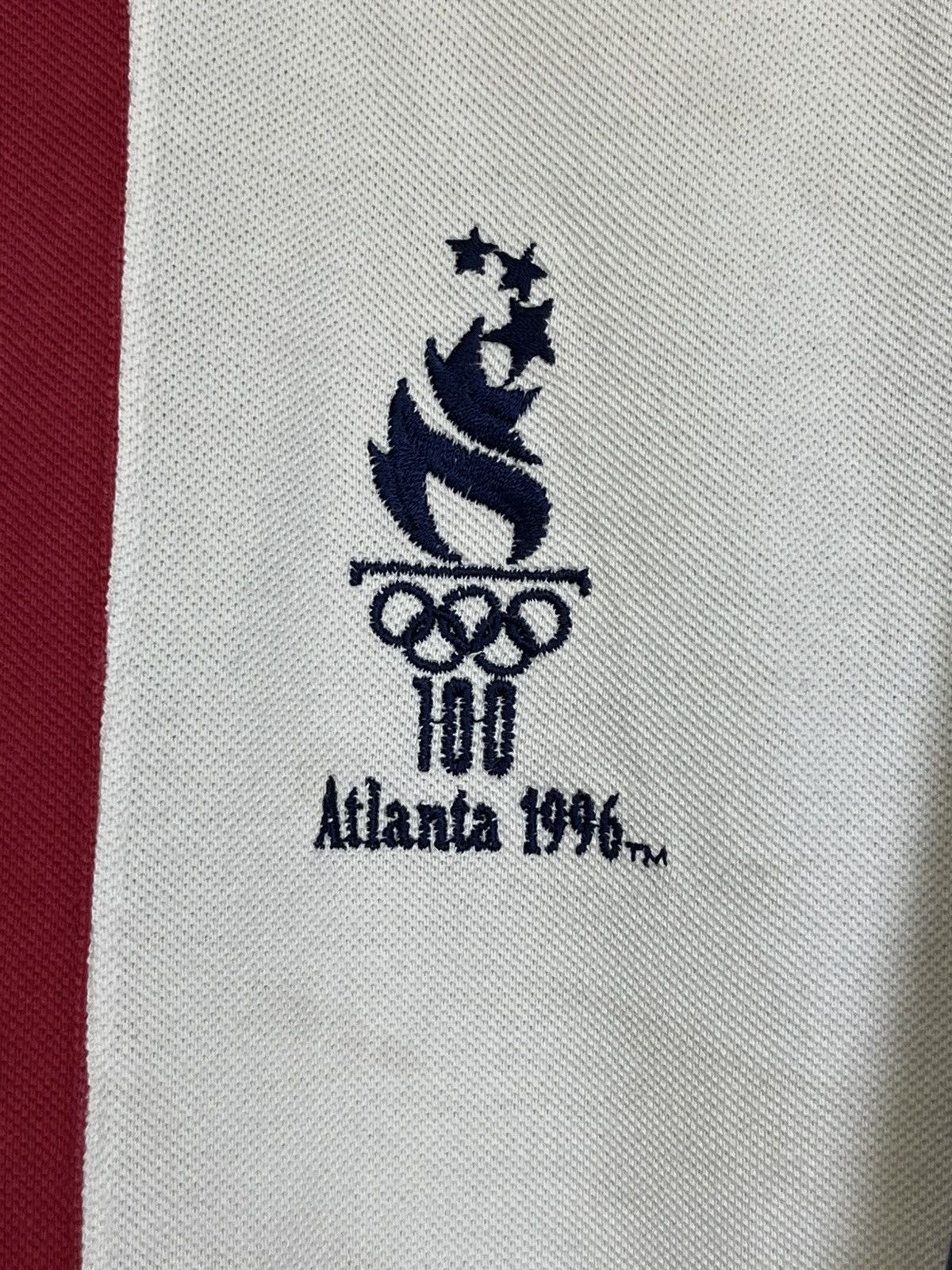 USA Olympics Rare🔥Vintage champion OLYMPIC ATLANTA 1996 polo shirt Size US L / EU 52-54 / 3 - 5 Thumbnail