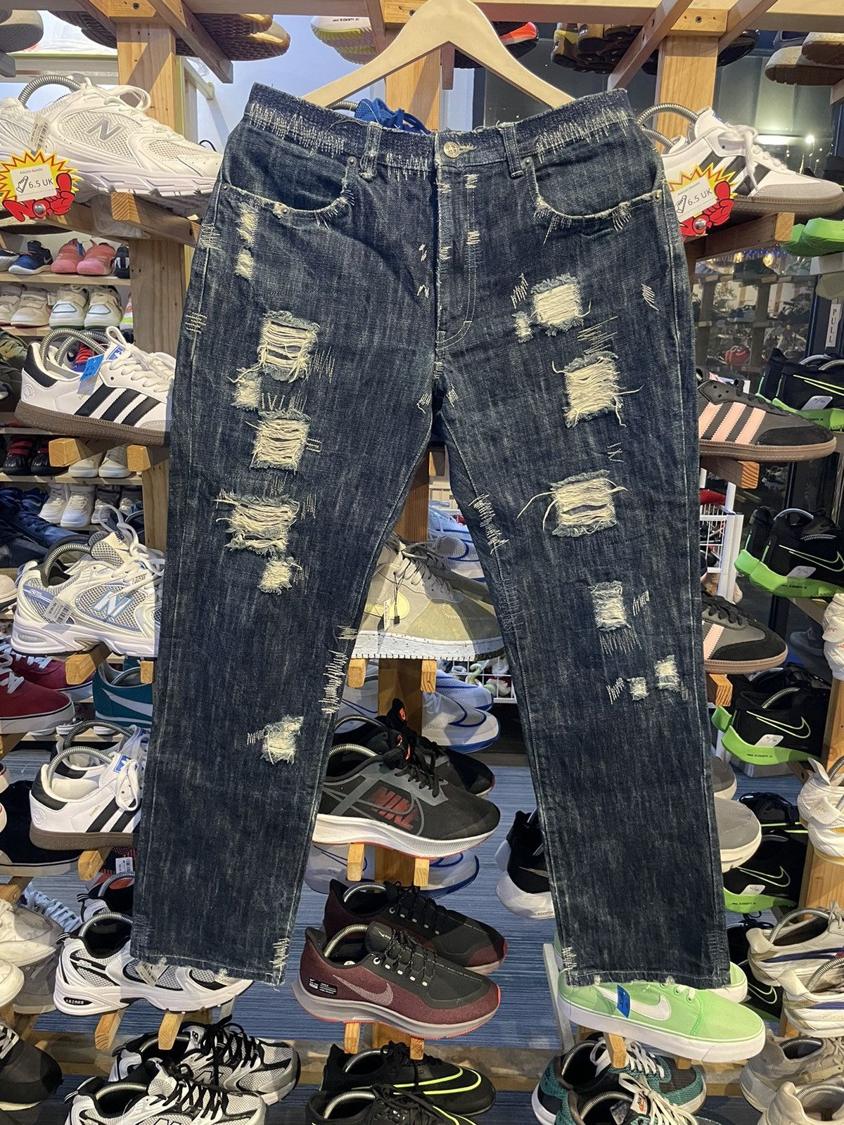 Japanese Brand × Vintage Vintage Xescape Distressed Denim Pant Size US 30 / EU 46 - 1 Thumbnail