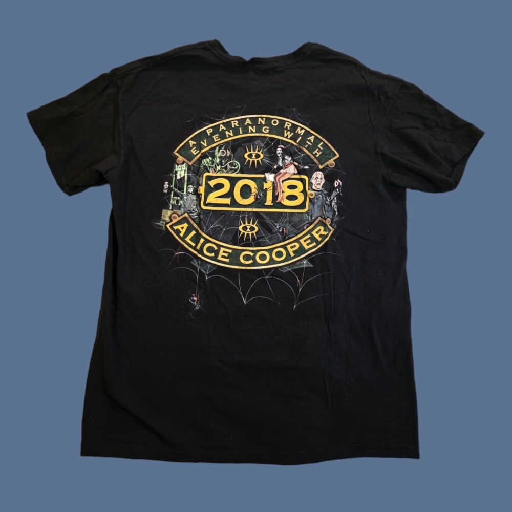 Doublet Alice Cooper Paranormal Double-Sided Graphic T Shirt Rock Music Black Size L Mens Bay Island T-Shirt Graphic Print Short Sleeve Crew Neck Cotton - Size US L / EU 52-54 / 3 - 1 Thumbnail