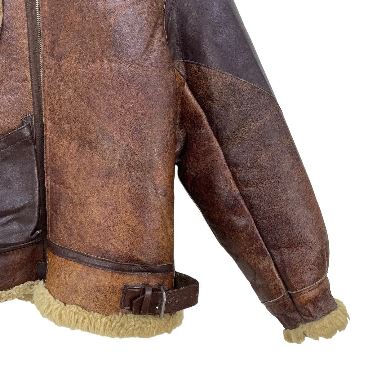 Genuine Leather 🔥Vtg JA Dubow Mfg Type B3 Shearling Leather Jacket Size US S / EU 44-46 / 1 - 5 Thumbnail