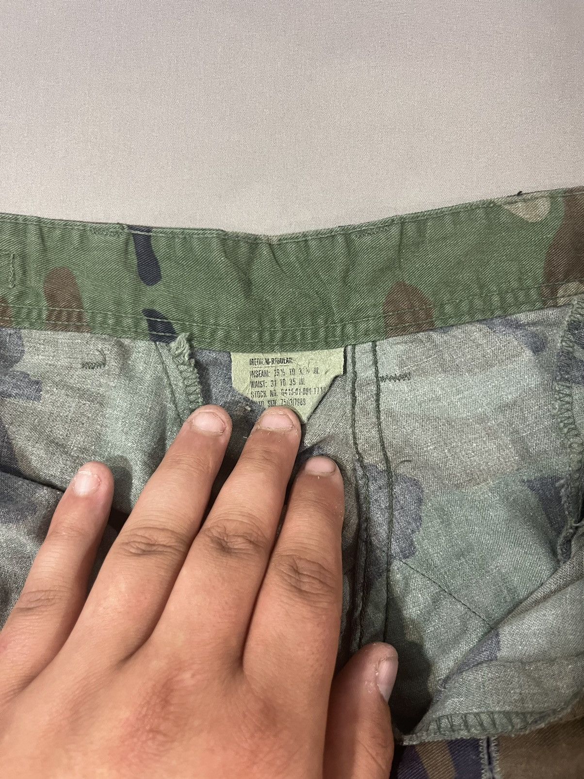Vintage 1990s U.S. Army Camo Cargo Pants Size US 30 / EU 46 - 6 Thumbnail