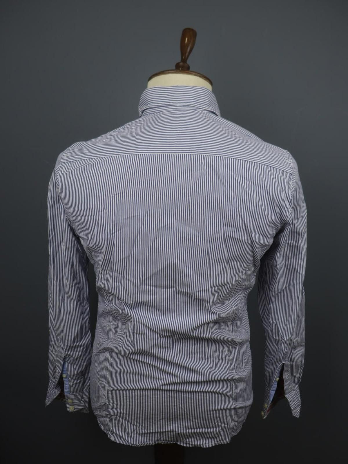 Designer Hackett London Blue White Striped 100% Shirt Size S Size US S / EU 44-46 / 1 - 7 Thumbnail