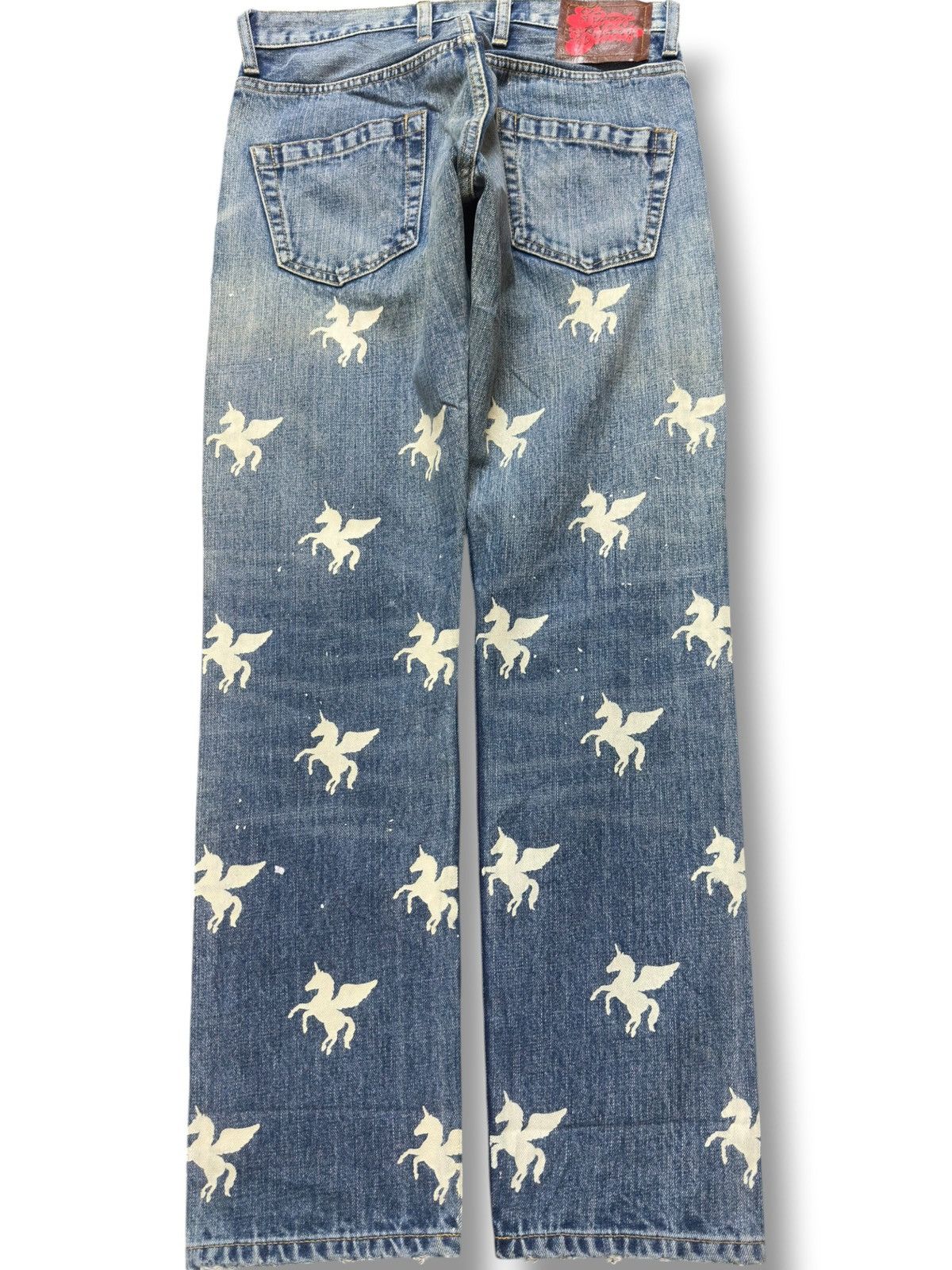 Hysteric Glamour Vintage RNA.Slang Ripped Unicorn Stamped Distressed Denim Size US 28 / EU 44 - 4 Thumbnail