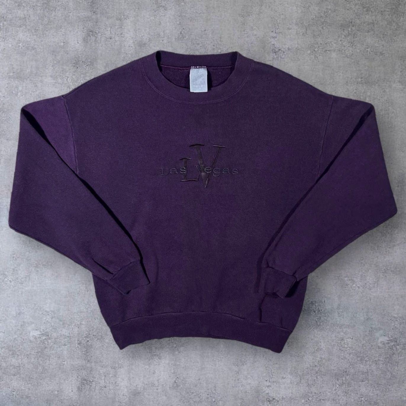 Jerzees Vintage Jerzees Las Vegas Embroidered Souvenir Spellout Sweatshirt Medium Purple Mens Sweatshirt Embroidered Souvenir Las Vegas 90s Rubber Size US M / EU 48-50 / 2 - 2 Thumbnail
