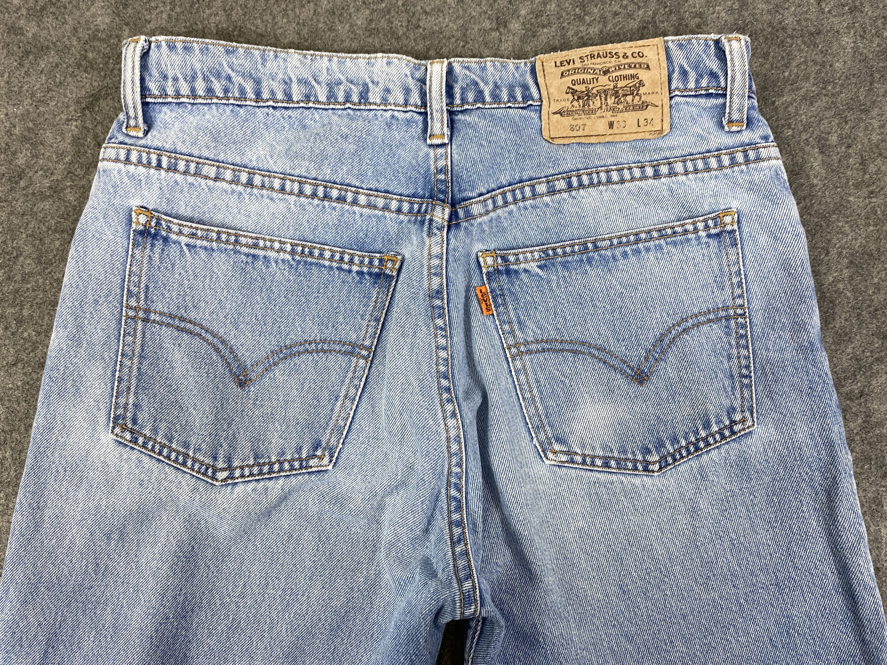 Levi's Light Blue Vintage Levis 507 Orange Tab 31x32.5 - JN3236 Size US 31 - 4 Thumbnail