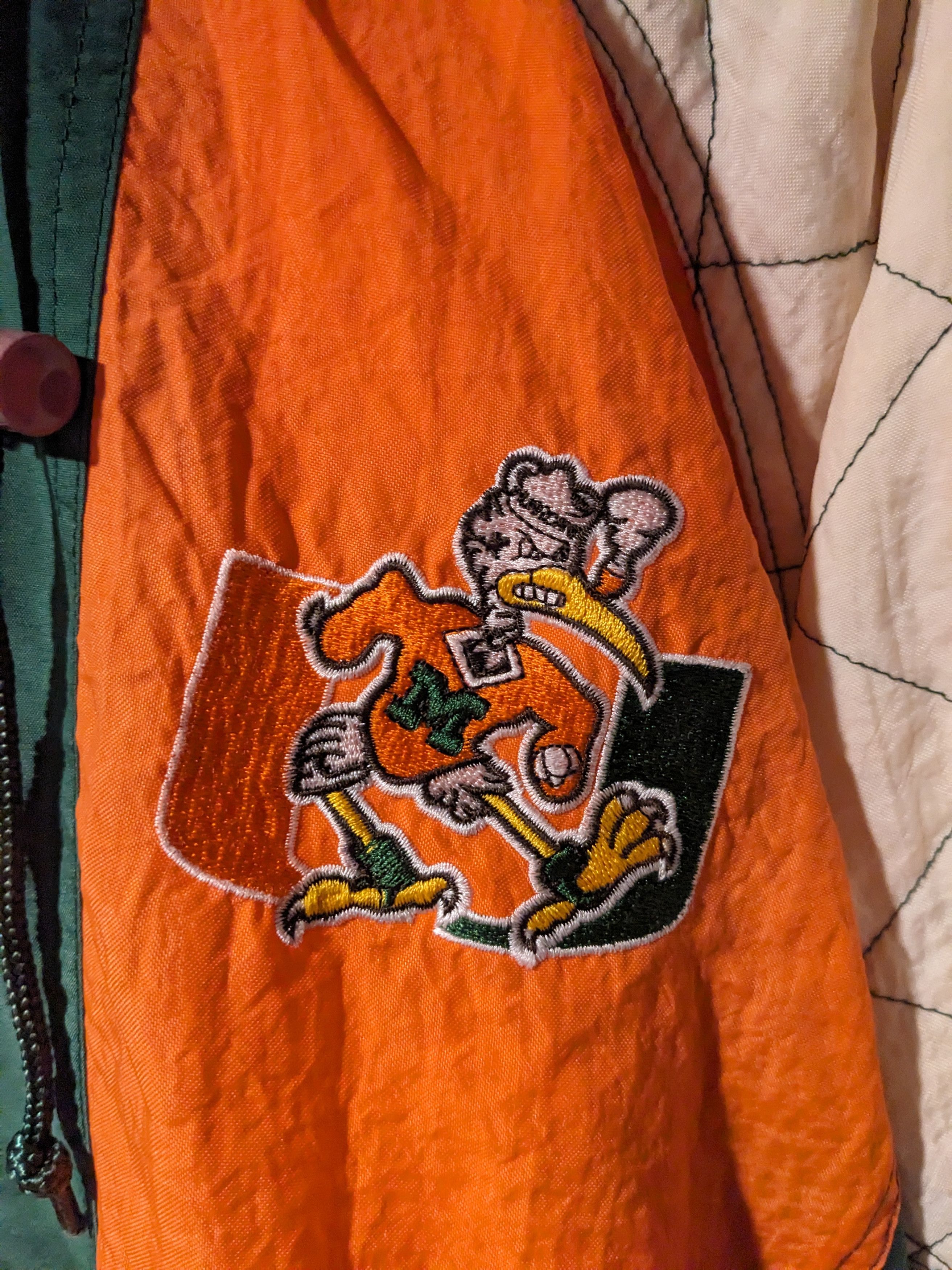 Vintage Vintage 90s Miami Hurricanes College Starter Puffer Jacket Size US M / EU 48-50 / 2 - 6 Thumbnail